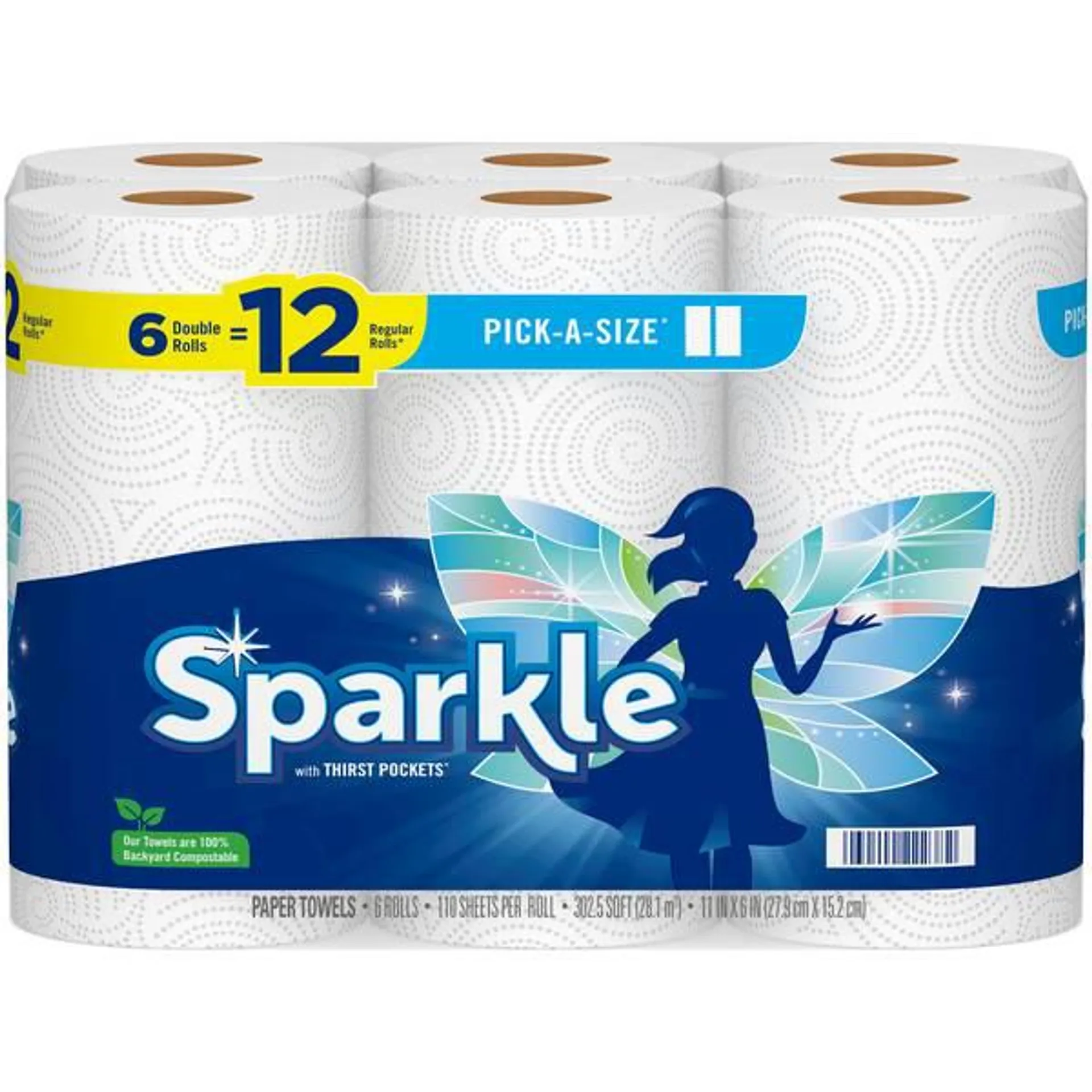 6-Count Pick-A-Size 2-ply Paper Towels