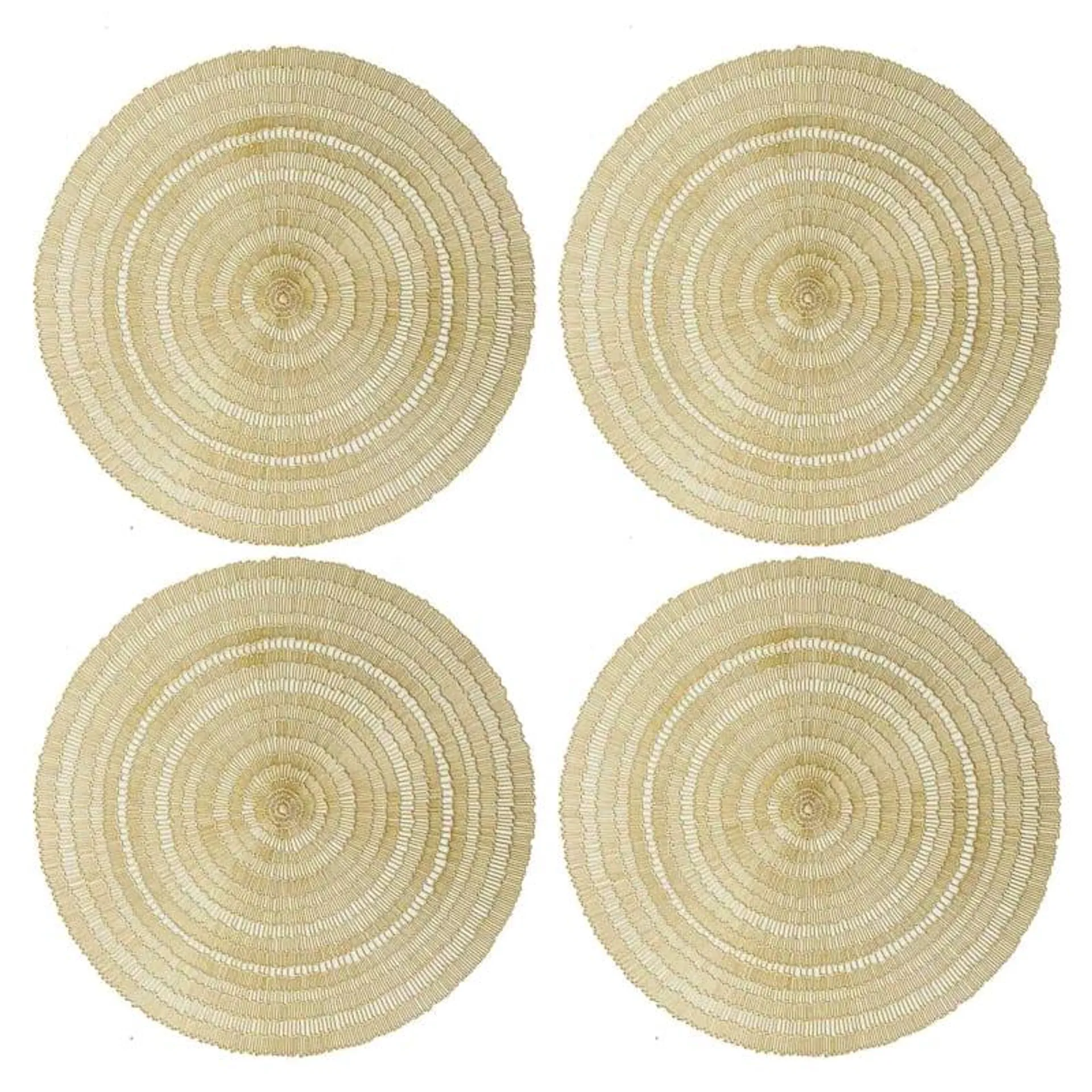 Set of 4 Audley Round Placemats, Gold