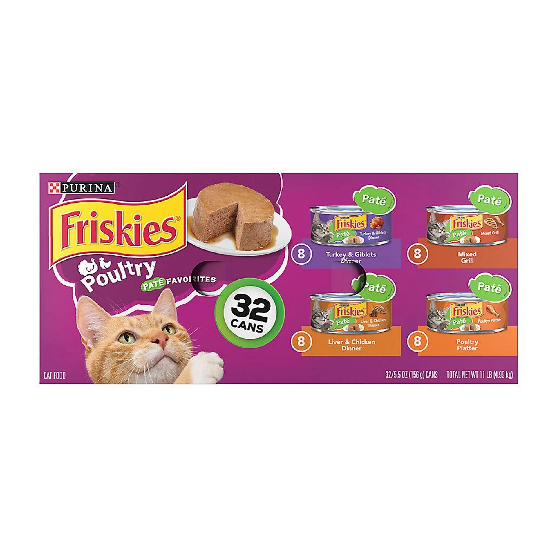 Purina® Friskies® Adult Cat Wet Food - Variety Pack, 32 CT, 176 OZ