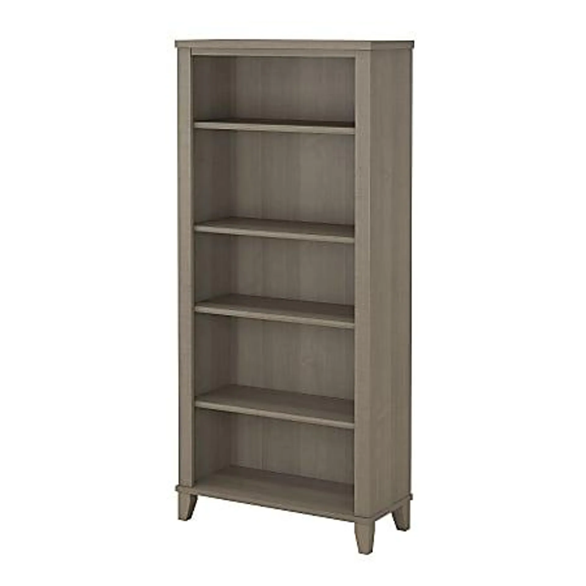 Bush Business Furniture Somerset 66"H 5-Shelf Bookcase, Ash Gray, Standard Delivery