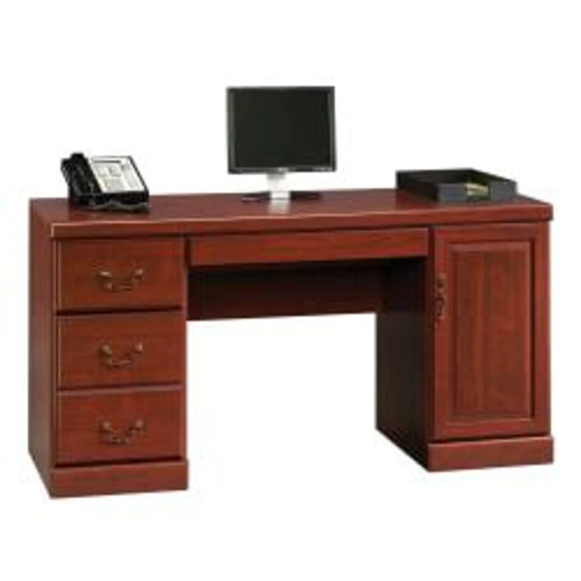 Sauder® Heritage Hill 60"W Desk Computer Credenza, Classic Cherry