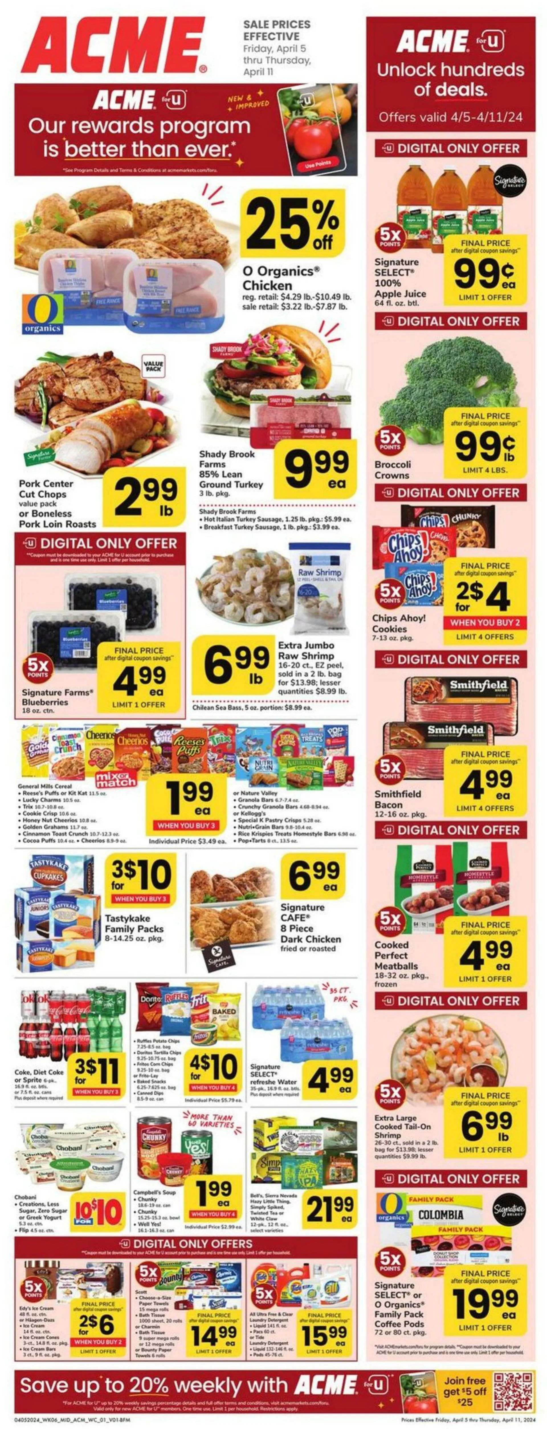 Weekly ad Acme Current weekly ad from April 5 to April 11 2024 - Page 1