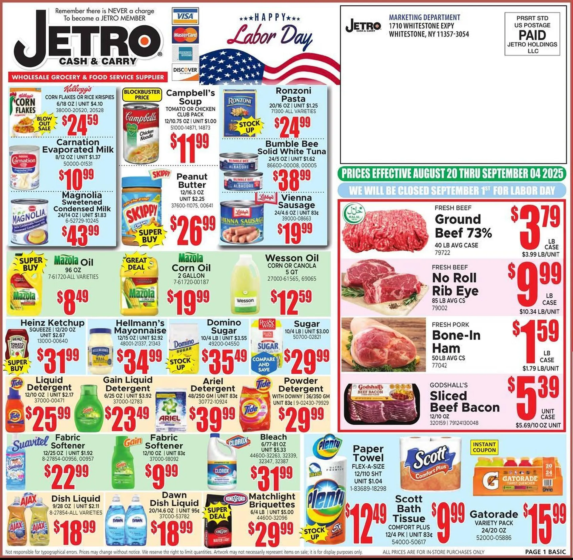 Weekly ad Jetro Weekly Ad from August 20 to September 4 2025 - Page 1