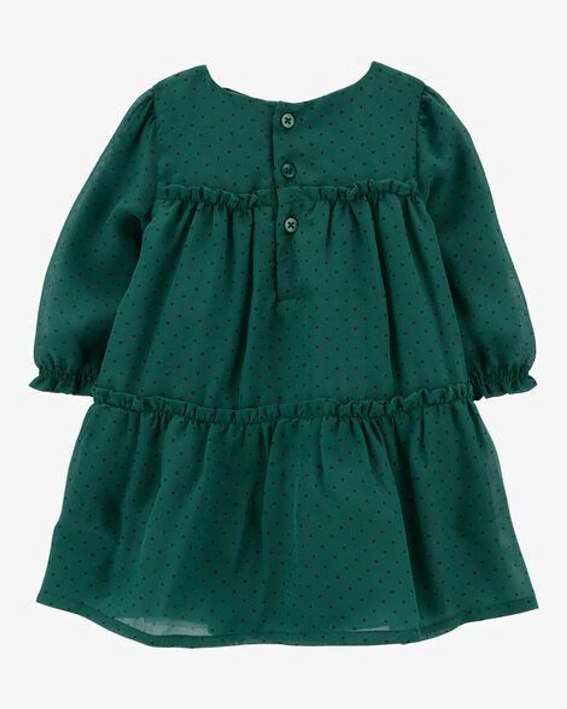 Baby Tiered Crepe Holiday Dress