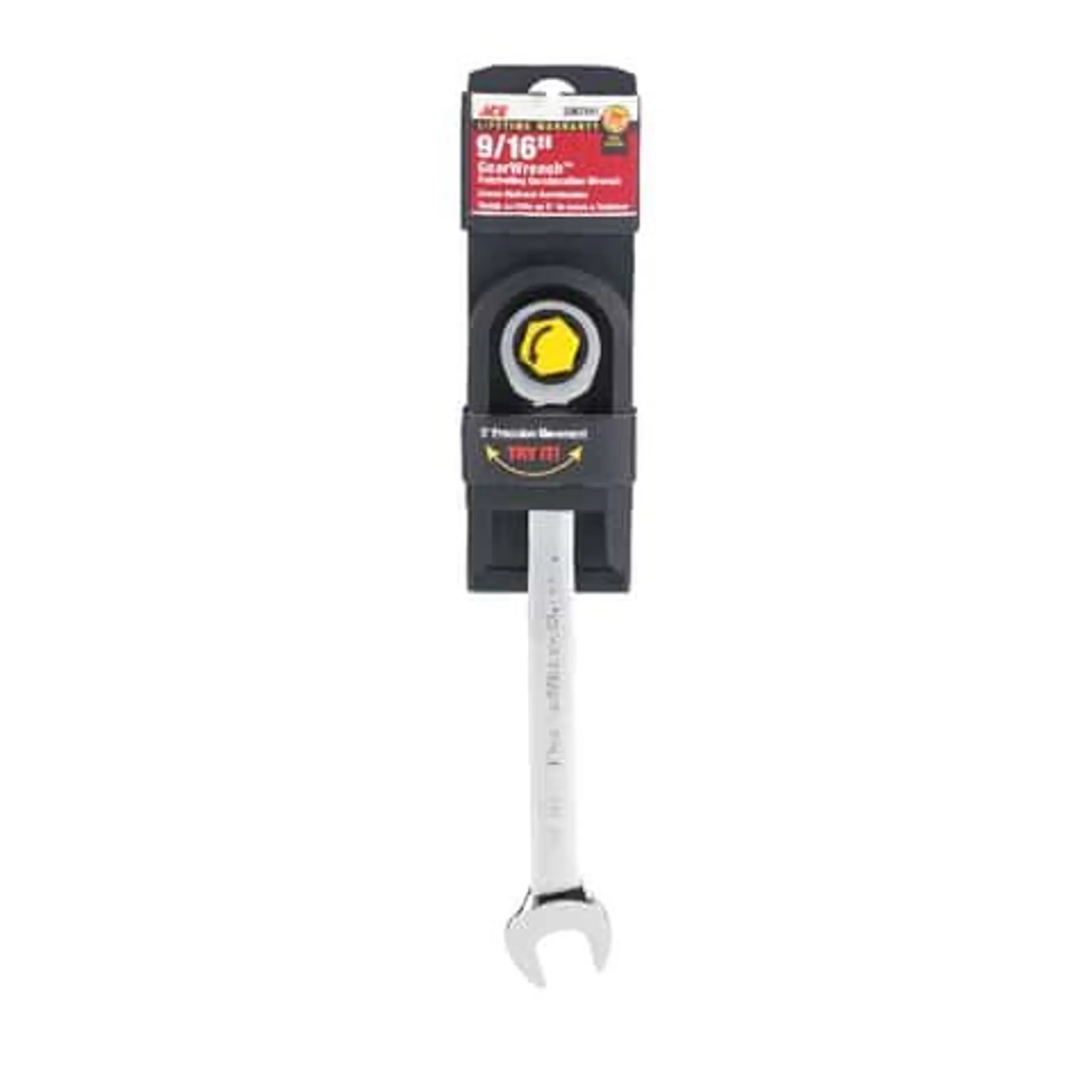 Ace Pro Series GearWrench 9/16 in. X 9/16 in. SAE Combination Wrench 7.5 in. L 1 pc