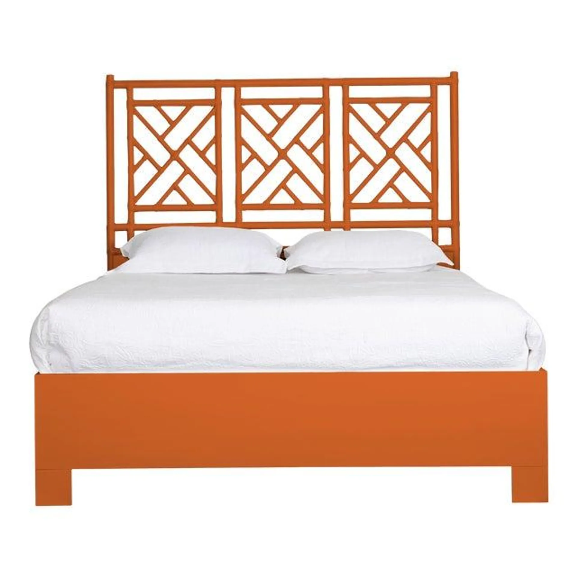 Chippendale Bed Queen - Orange