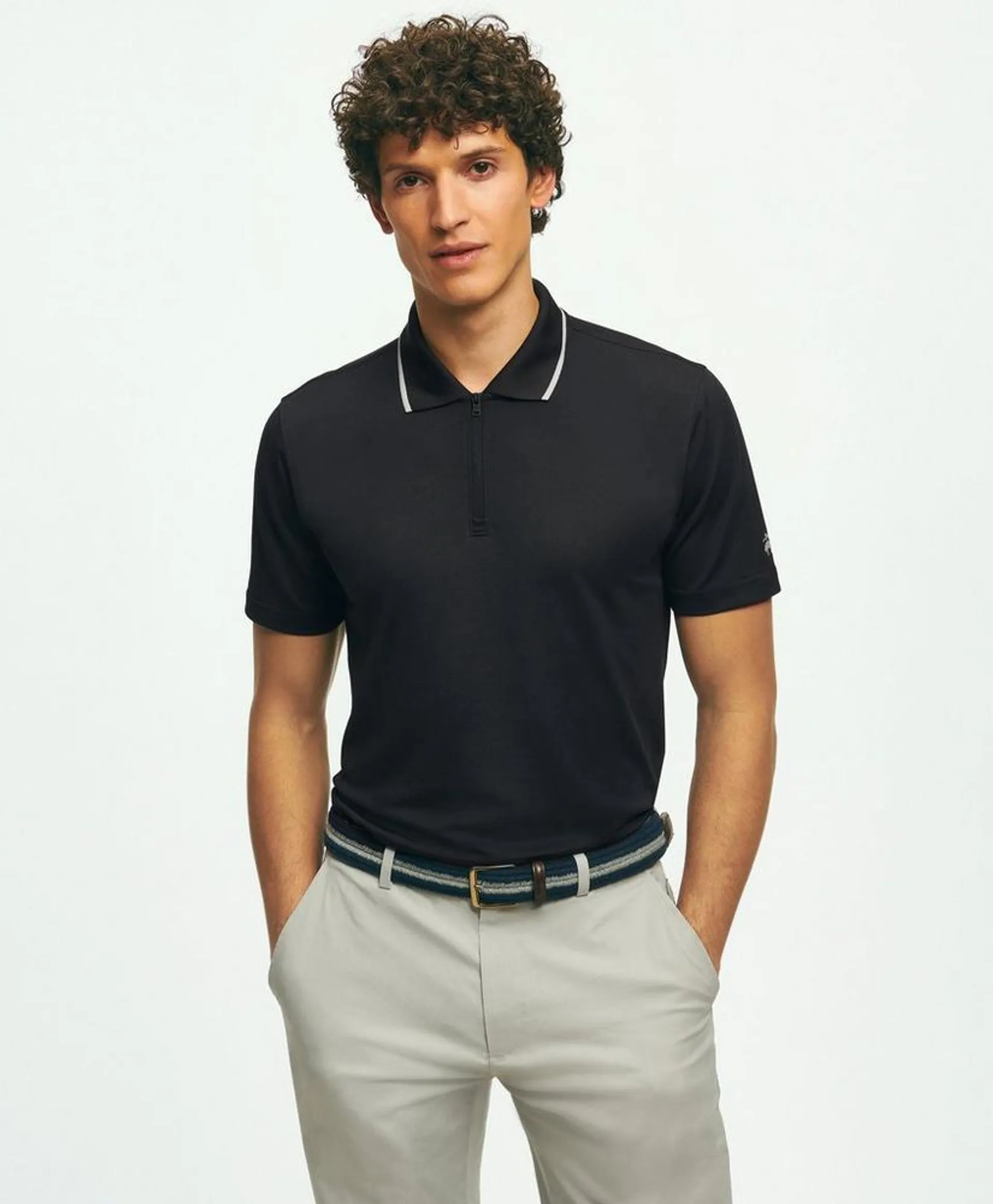 Performance Series Half-Zip Pique Polo Shirt