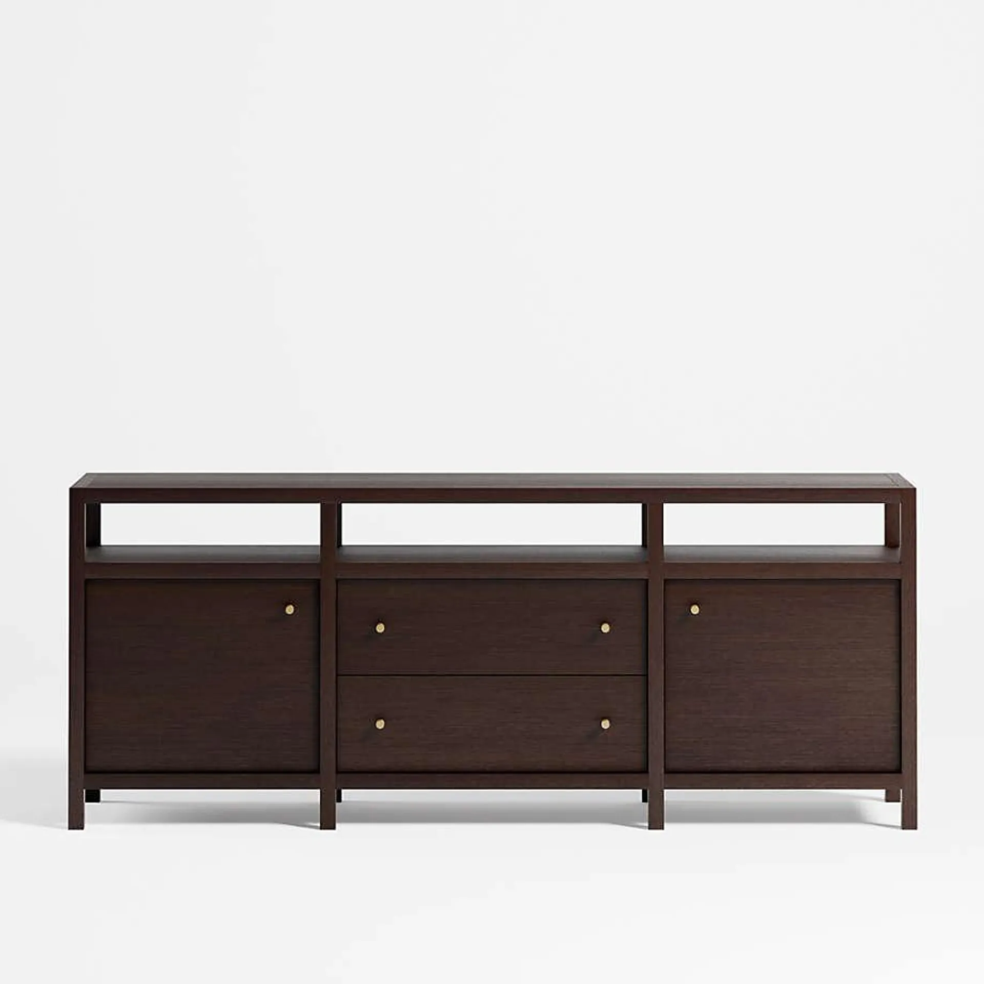 Keane Espresso Wood 72" Storage Media Console