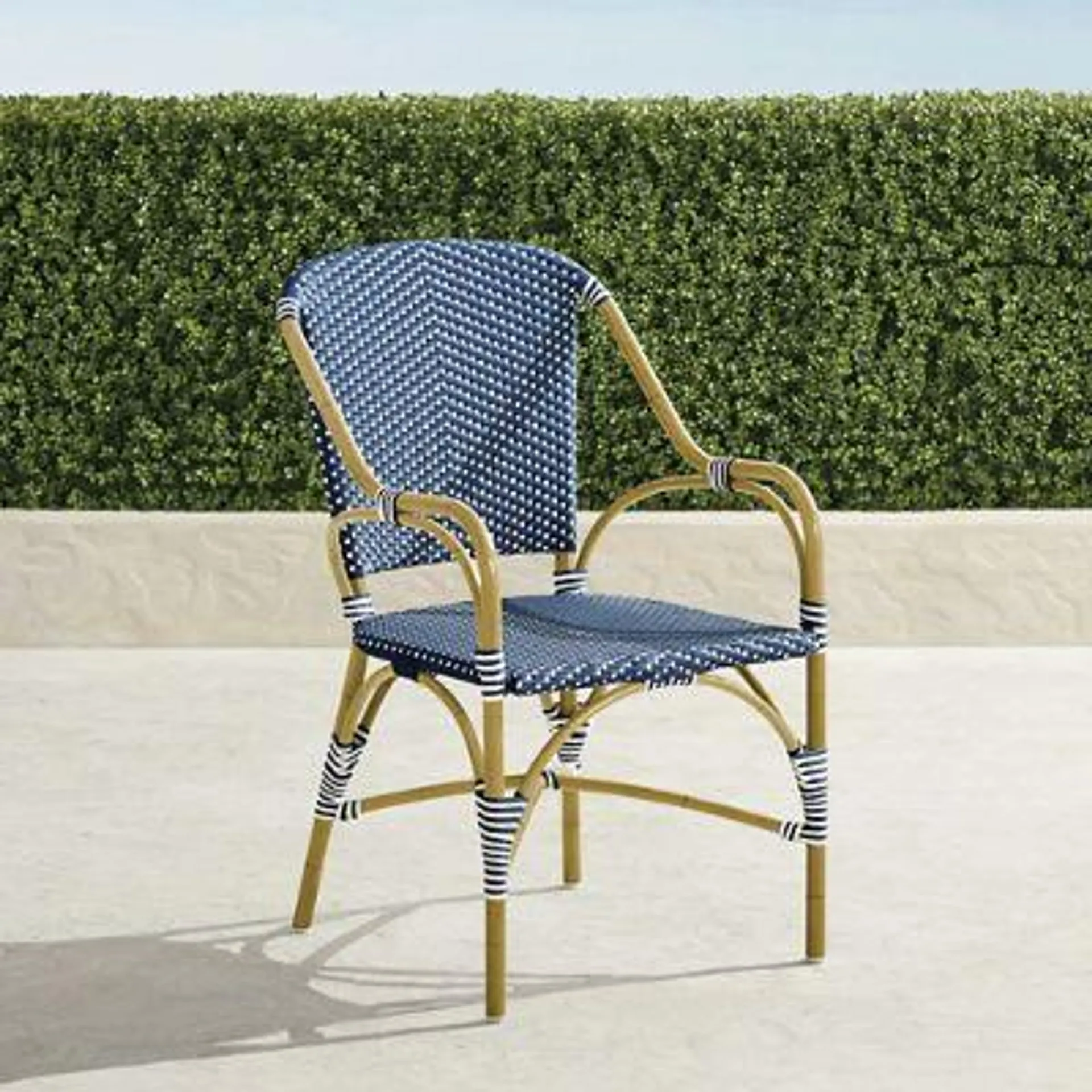 French Café Aluminum Armchairs, Set of Two