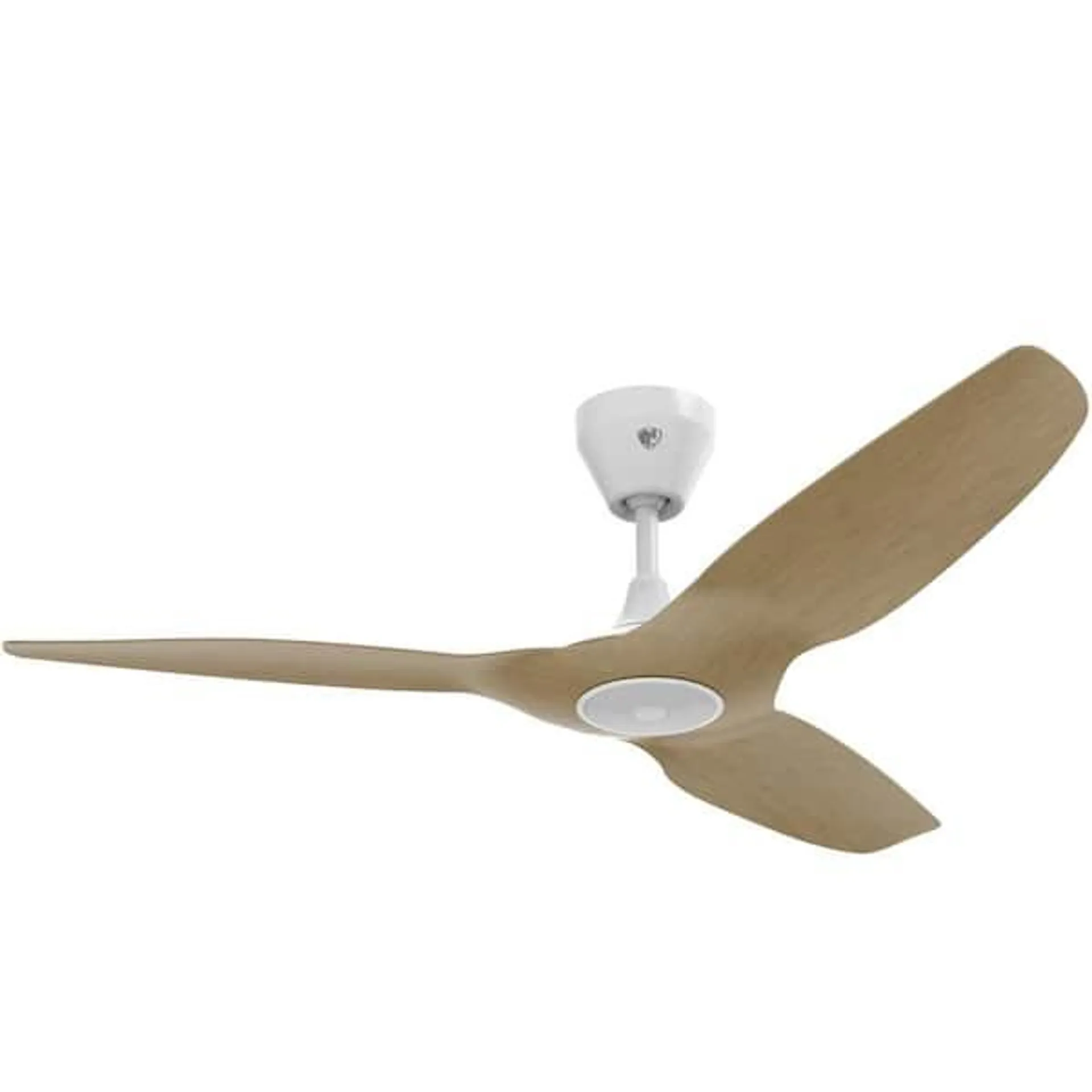 Haiku L - Smart Indoor Ceiling Fan, 52" Diameter, Caramel/White, Integrated LED (2700K), Universal Mount with 5" Downrod