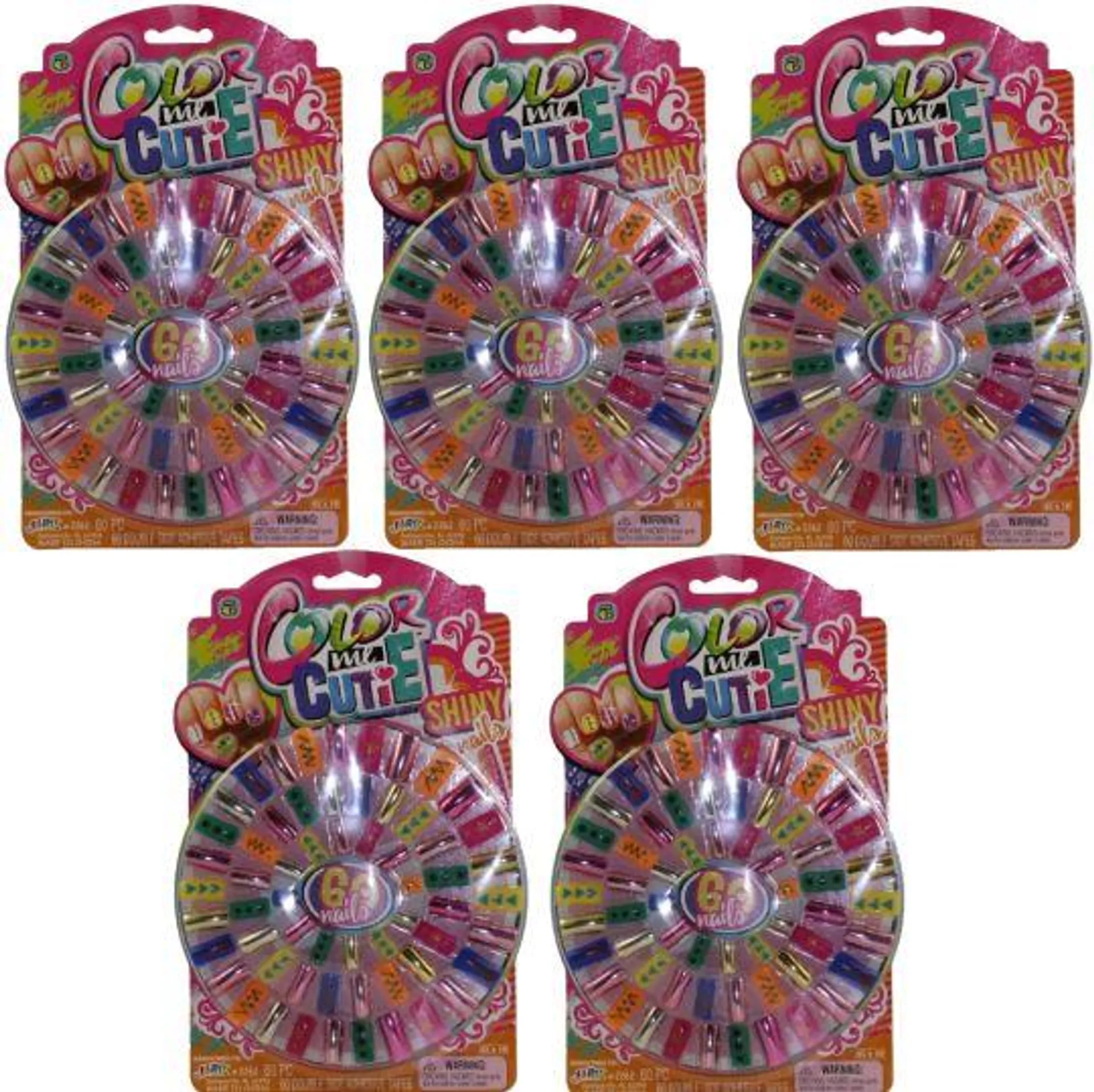 JA-RU Inc. Toys - Color Me Cutie - LOT OF 5 SHINY NAILS SETS (300 Nails Total) #2262