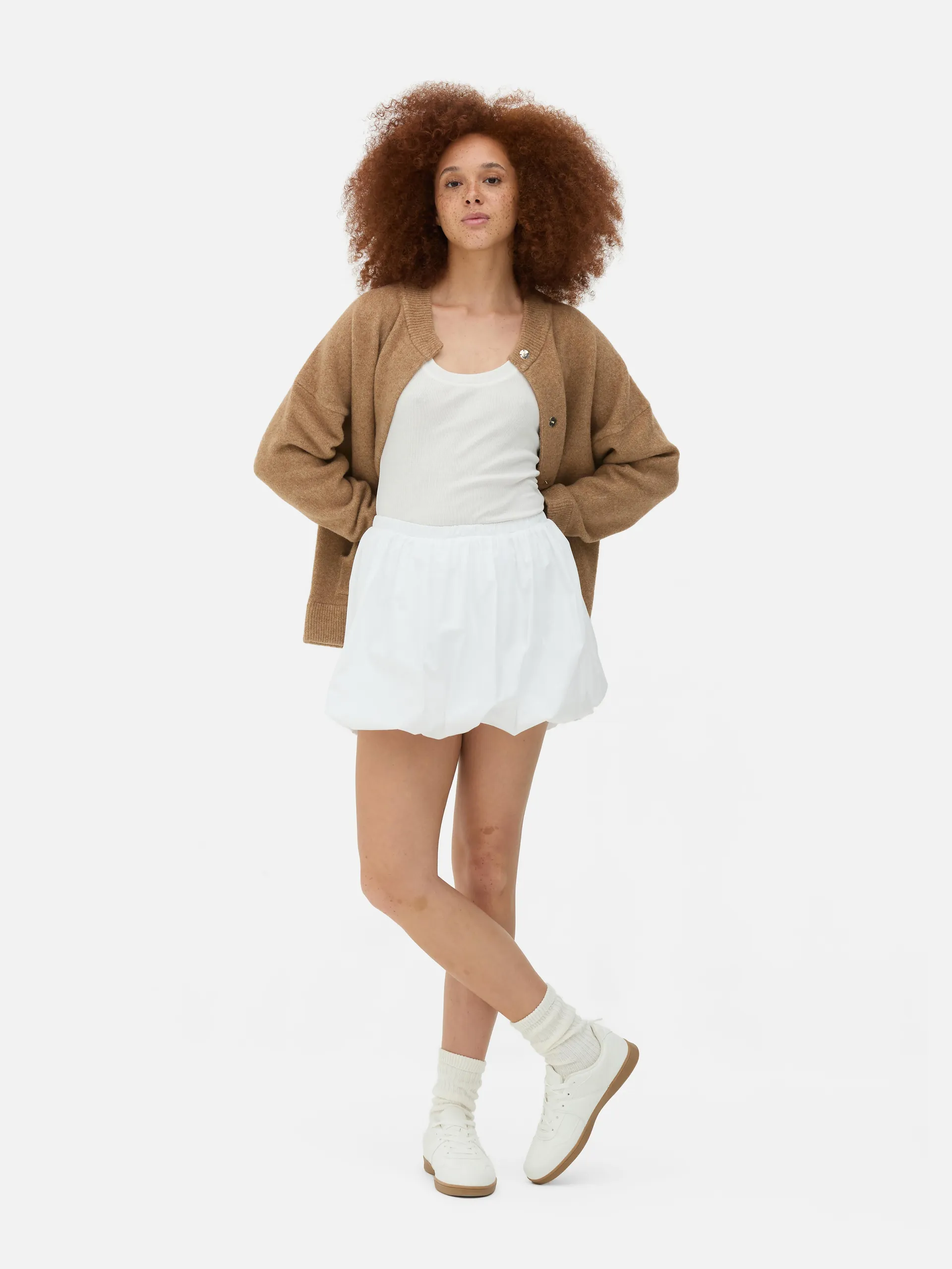 Bubble Hem Mini Skirt