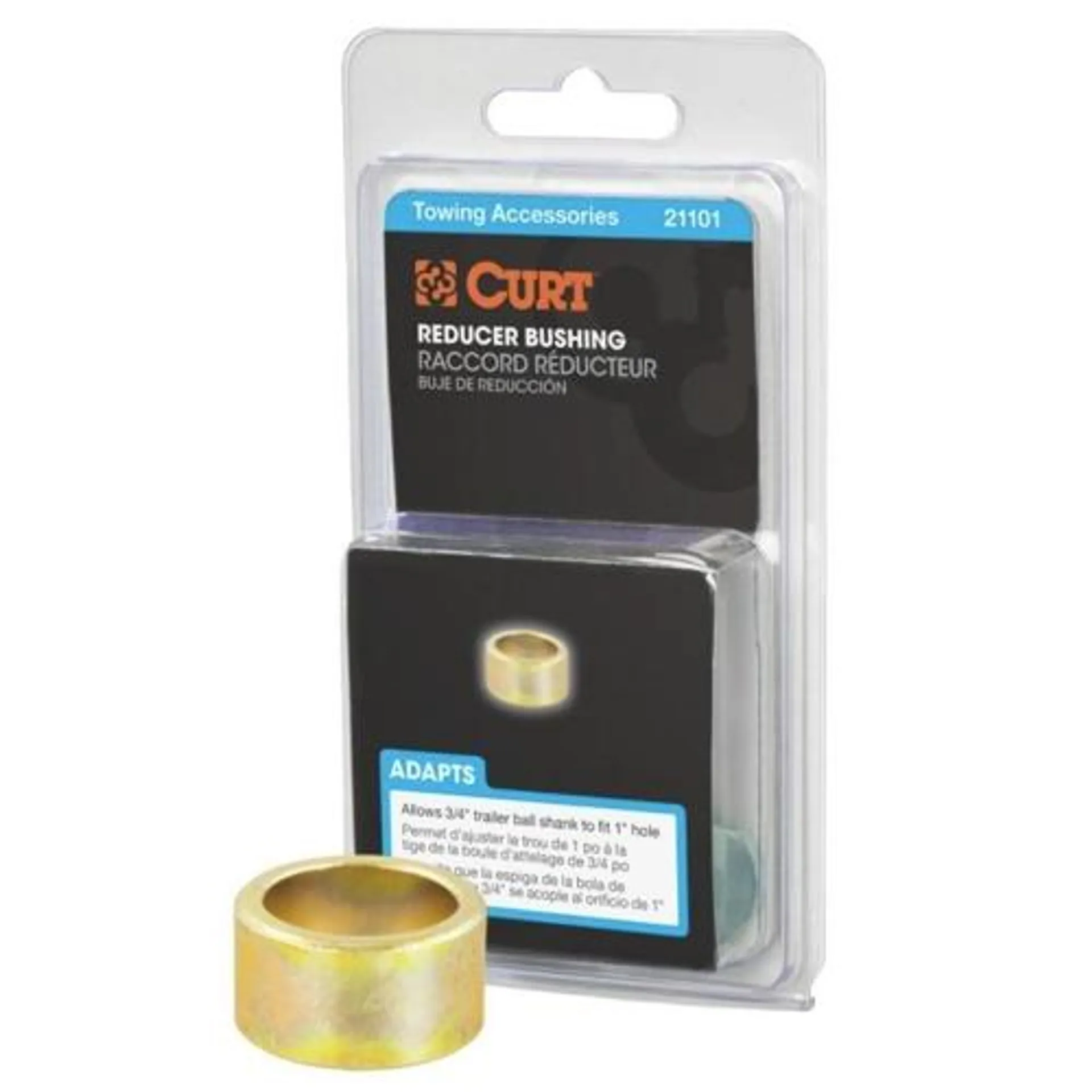 Curt Mfg. Trailer Ball Reducer Bushing, 1" - 3/4"