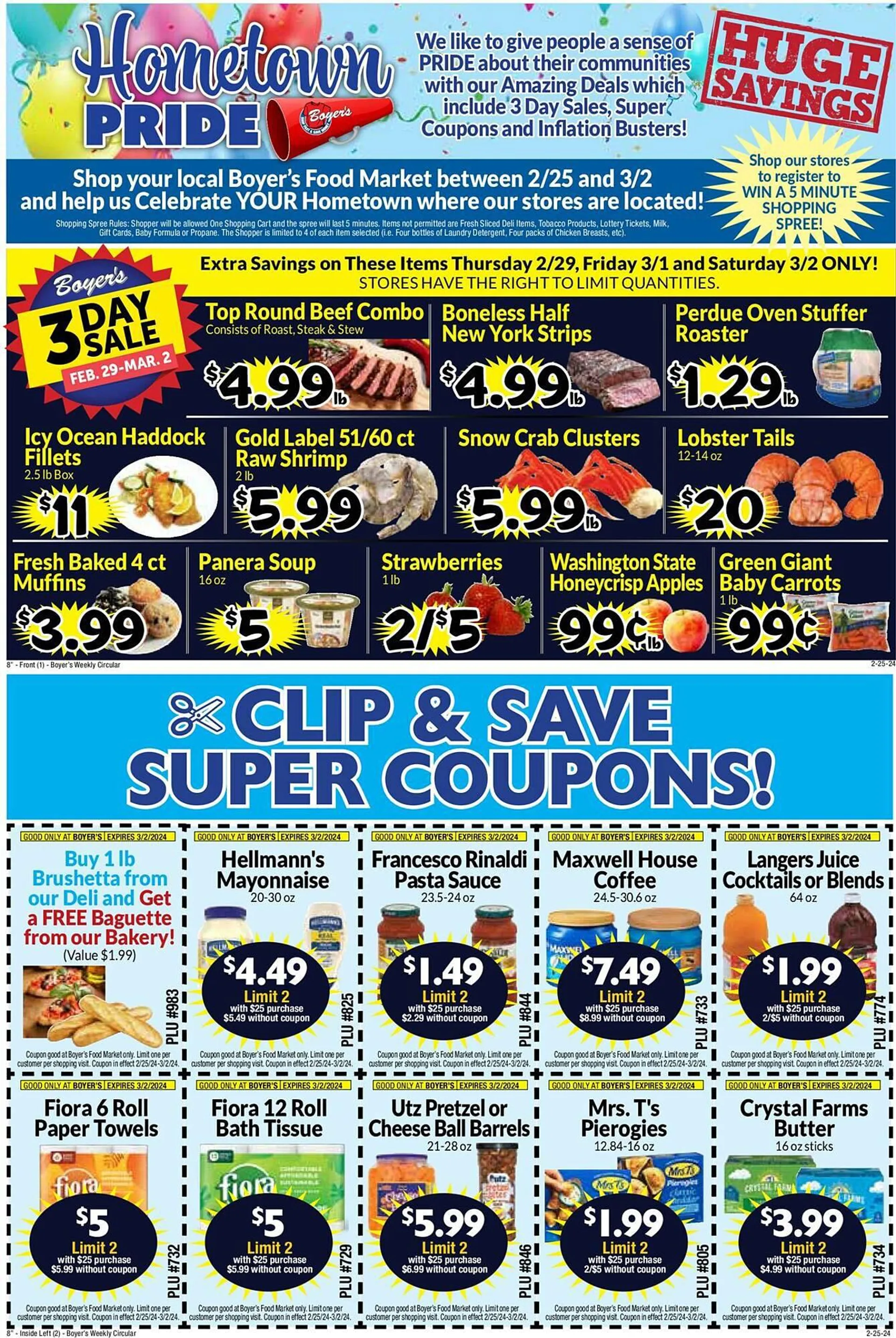 Weekly ad Boyer's Food Markets Weekly Ad from February 25 to March 30 2024 - Page 1