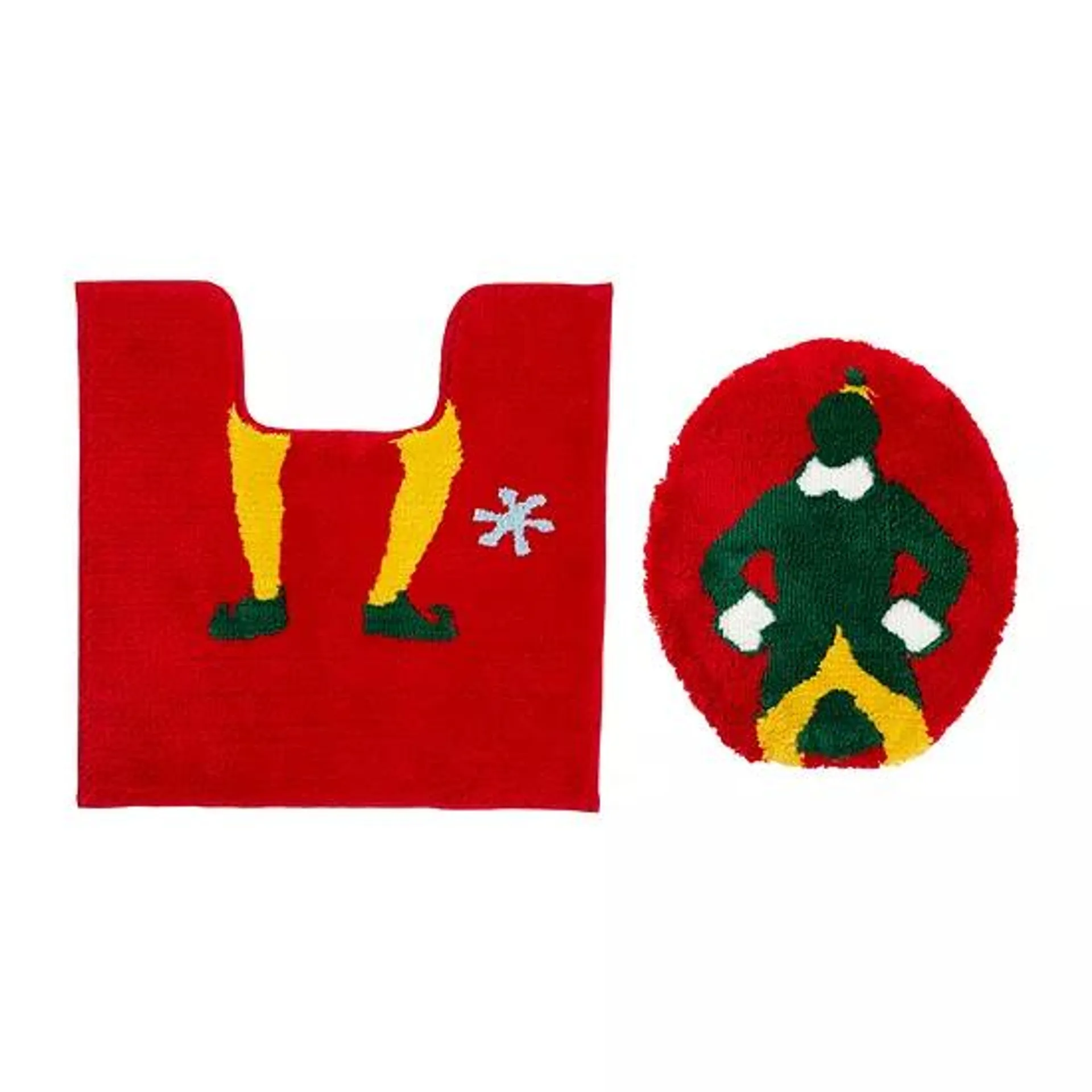 Elf Where'S Santa 2-pc. Bath Rug Set