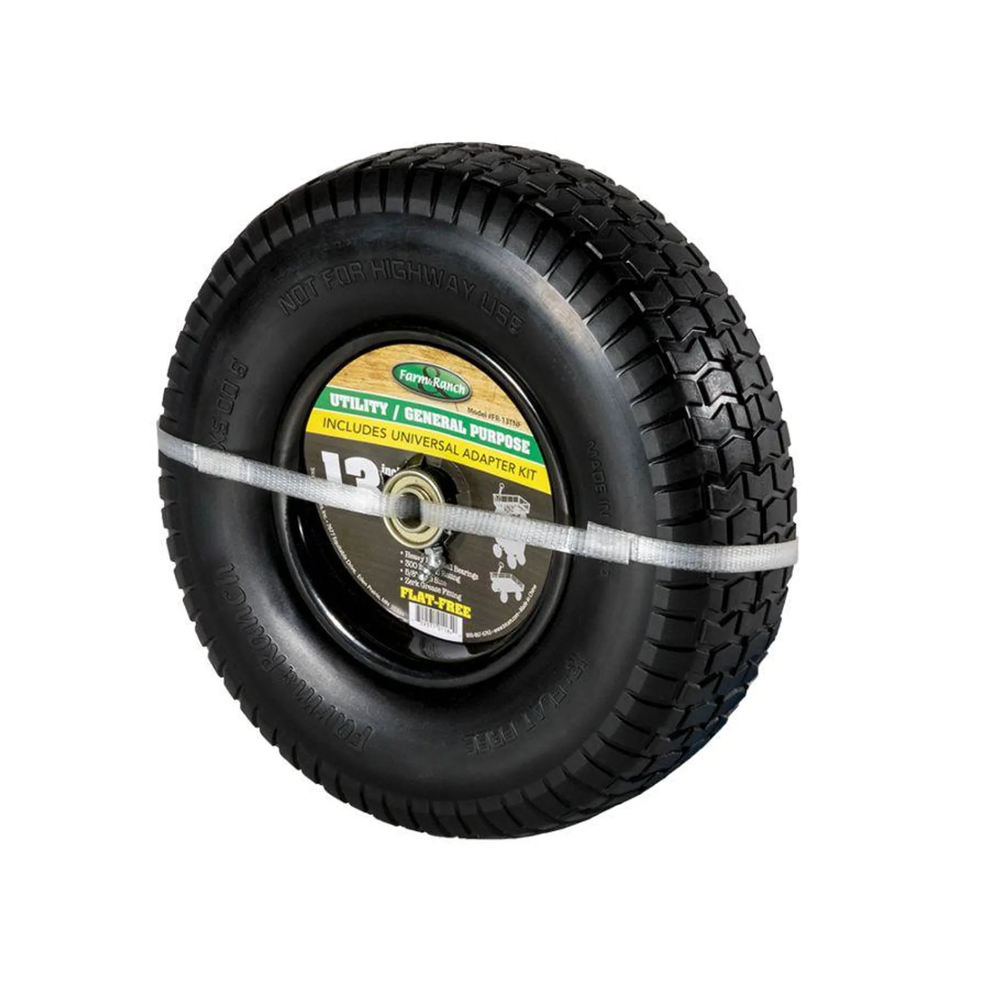 Farm & Ranch No-Flat Wheel and Tire, 13" x 5 x 6