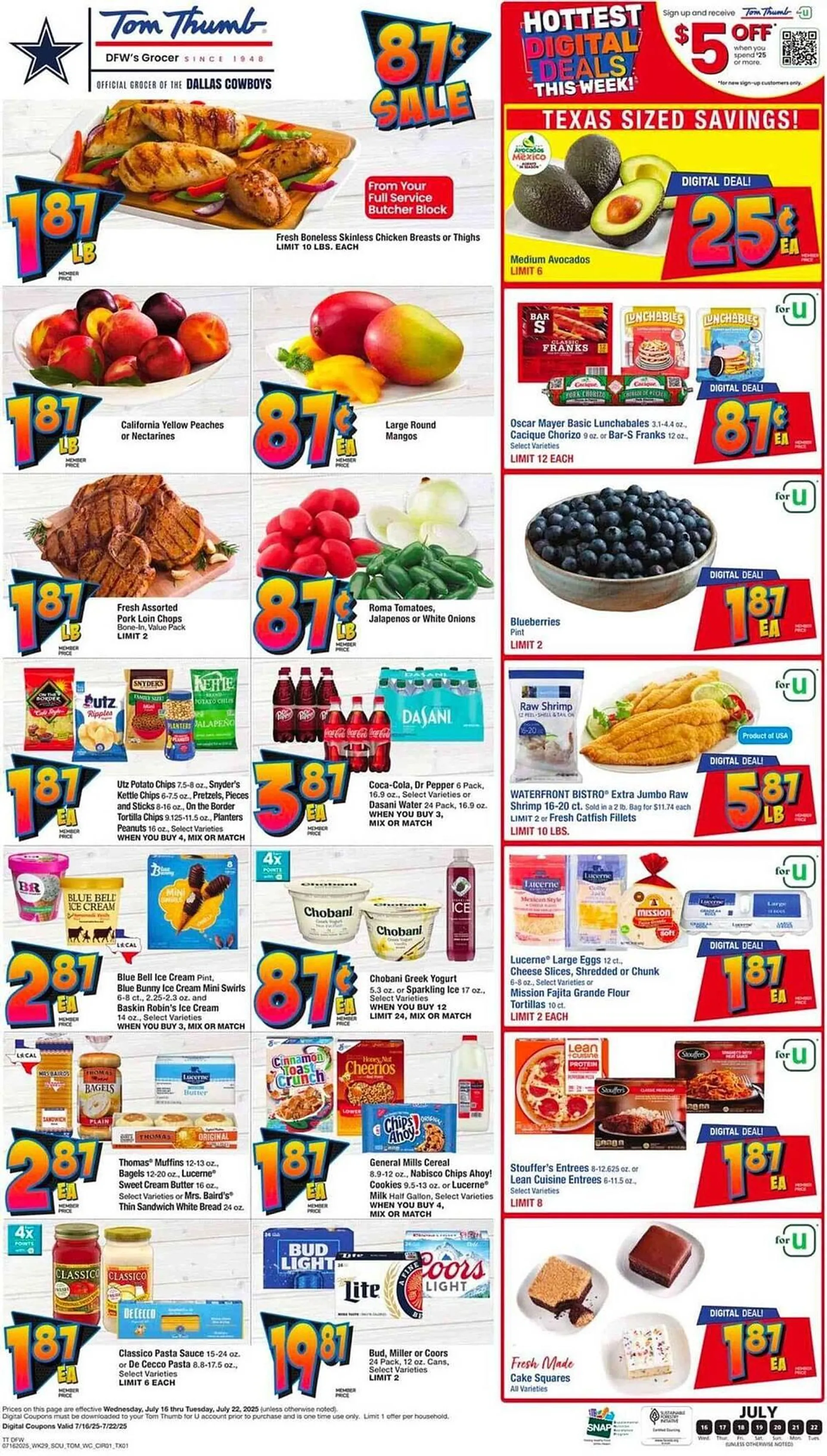 Weekly ad Tom Thumb Weekly Ad from July 17 to July 23 2025 - Page 1