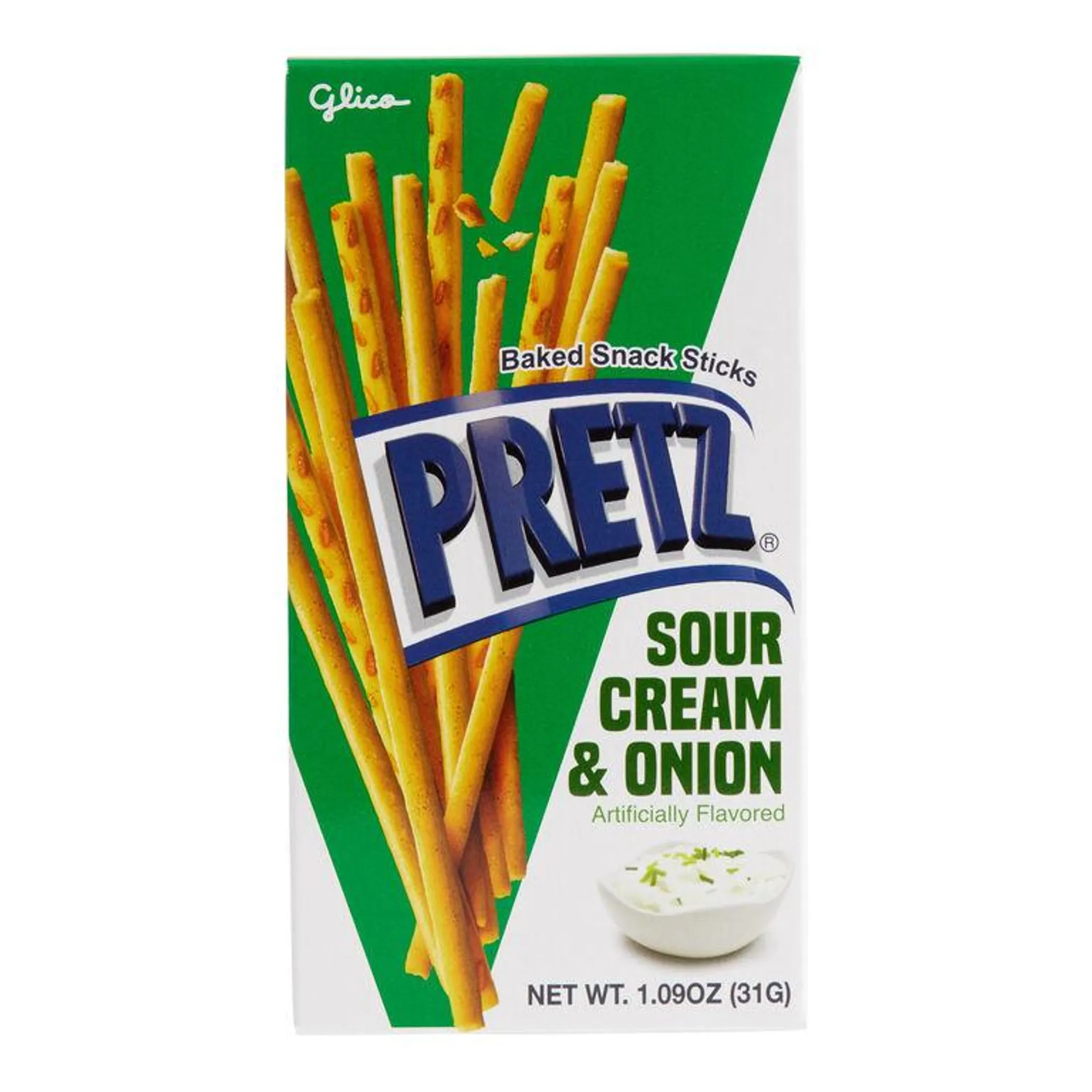 Glico Pretz Sour Cream and Onion Snack Sticks