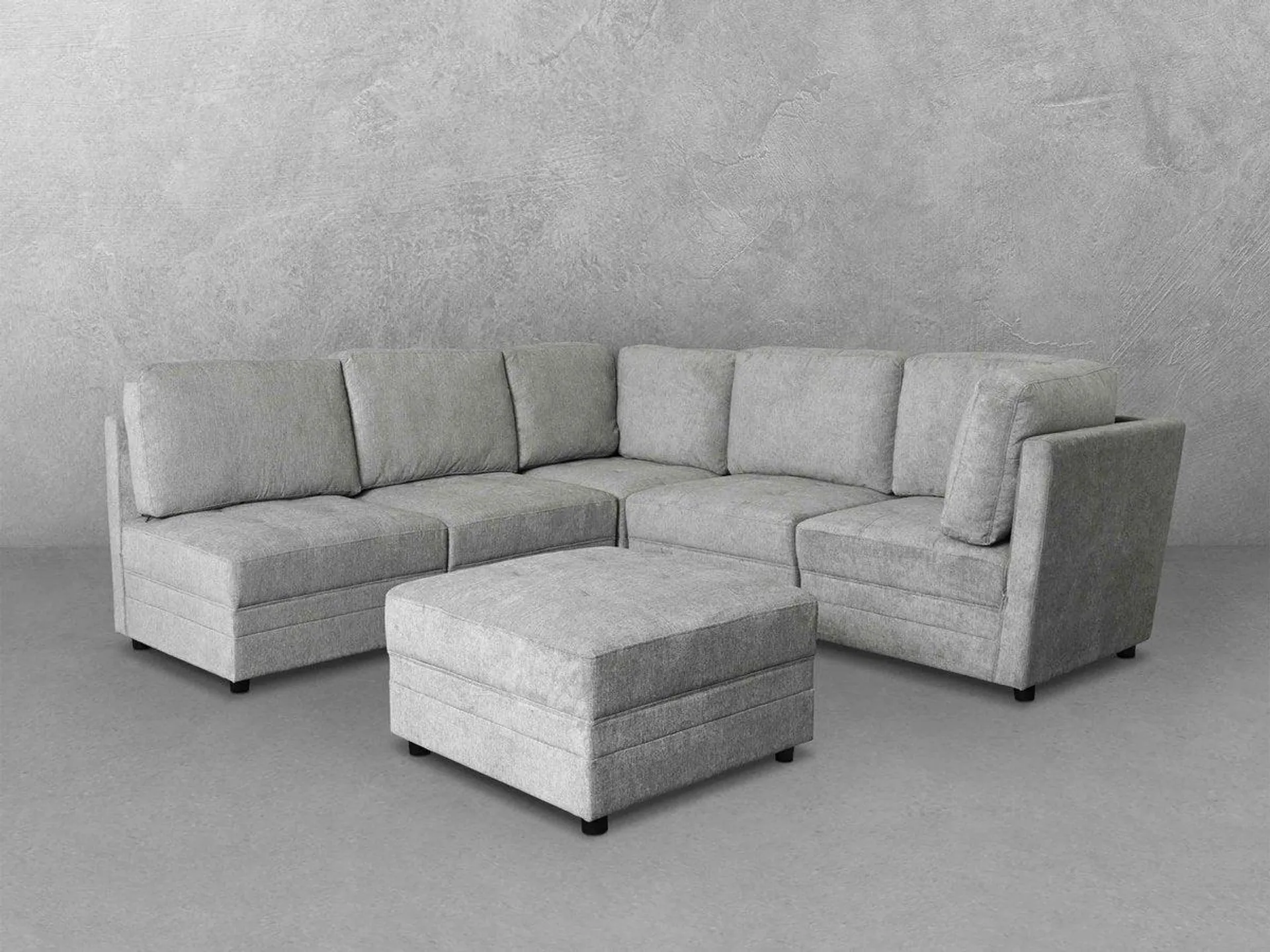 Brentwood 6-pc Fabric Modular Sectional Set