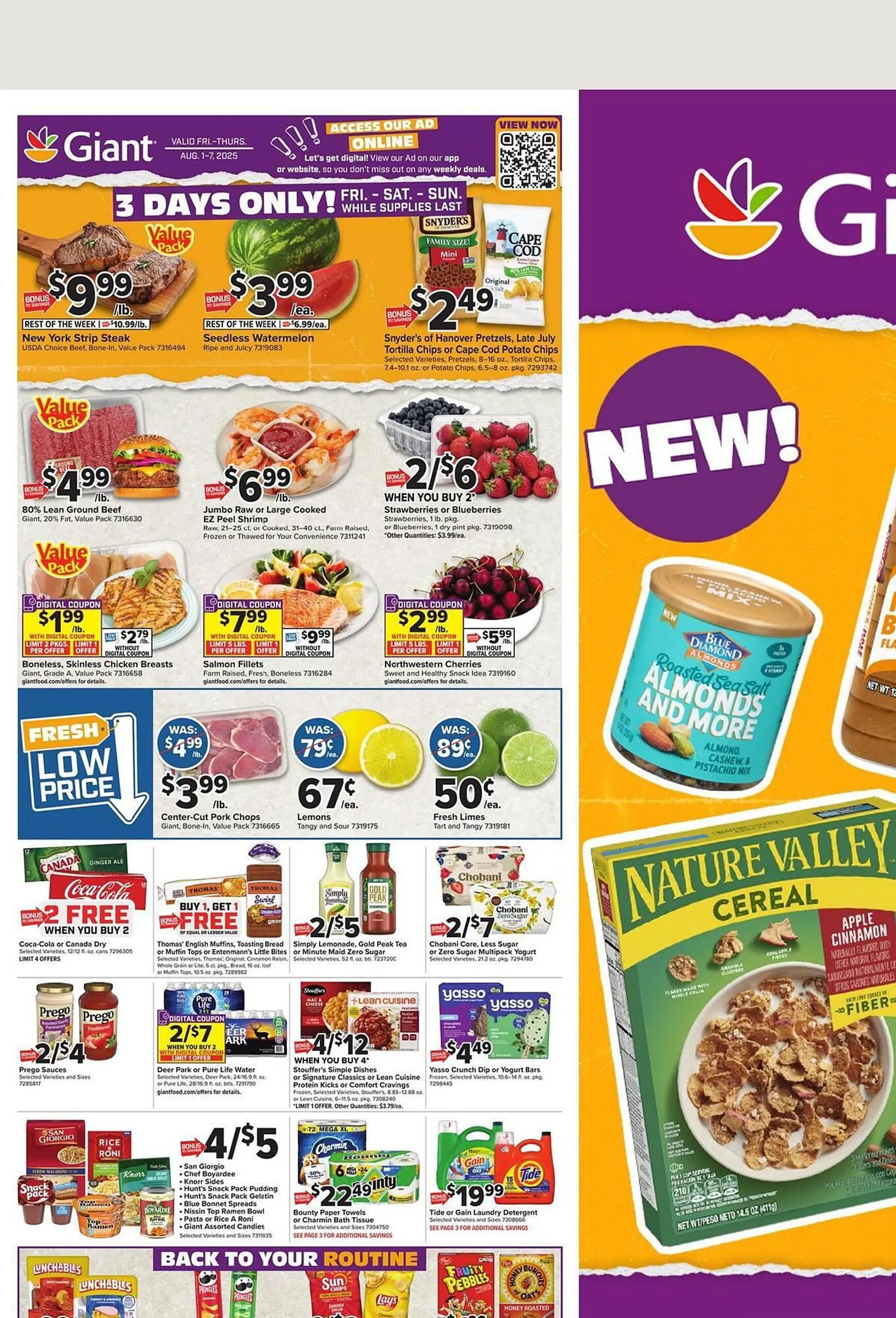 Weekly ad Giant Food Weekly Ad from August 1 to August 7 2025 - Page 1