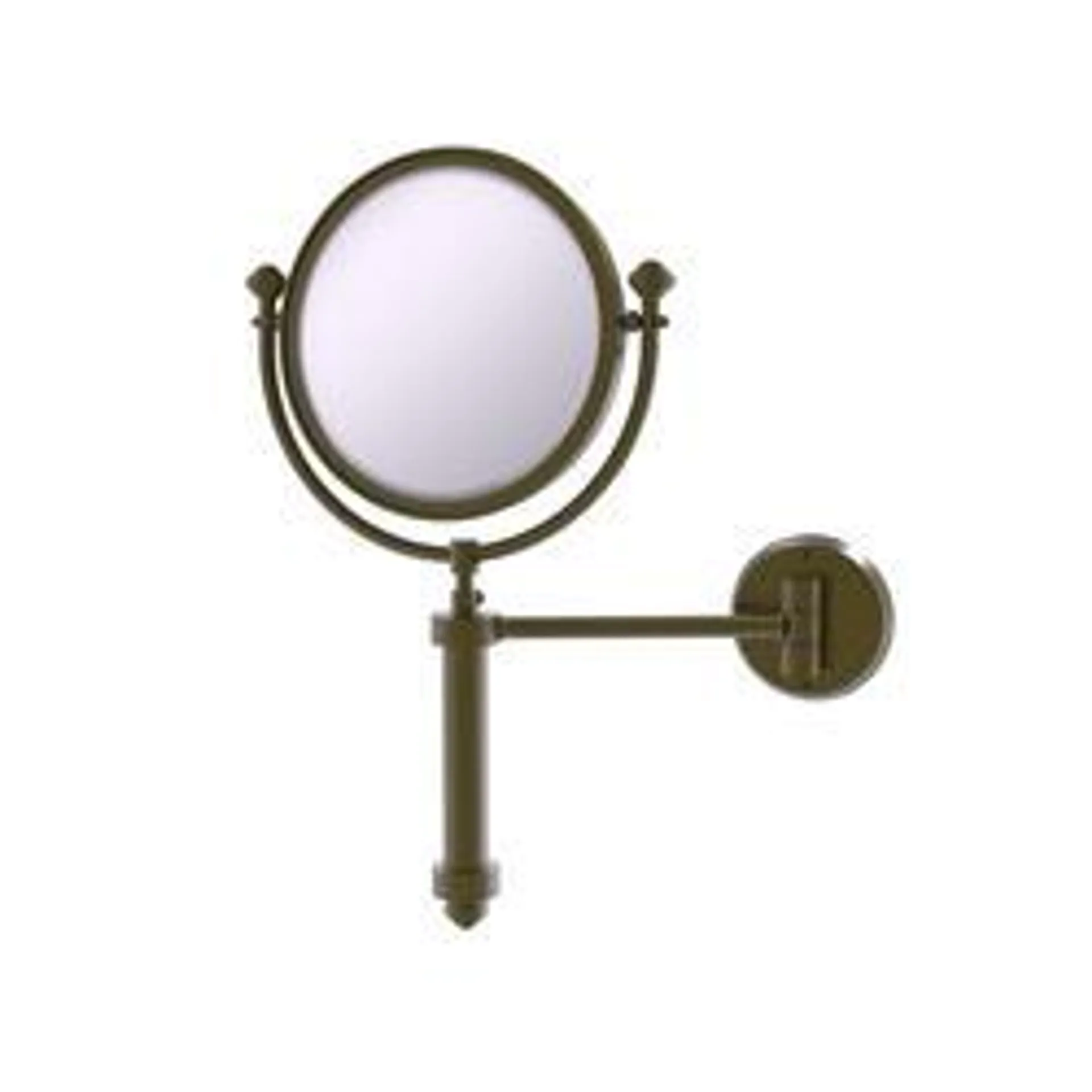 Allied Brass Southbeach 8" Antique Brass Wall Mounted Magnifying Makeup Mirror (2X Magnification)