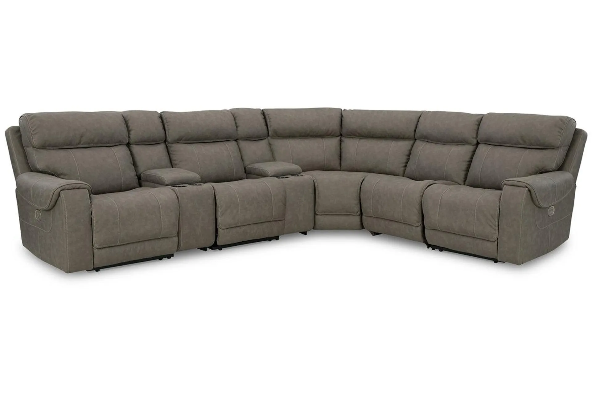 Starbot 7-Piece Dual Power Reclining Modular Sectional with Consoles