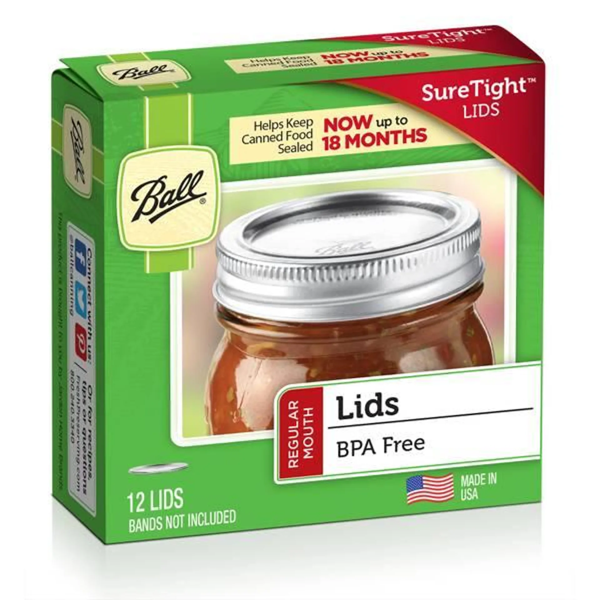 12-Pack Regular Mouth Mason Jar Lids