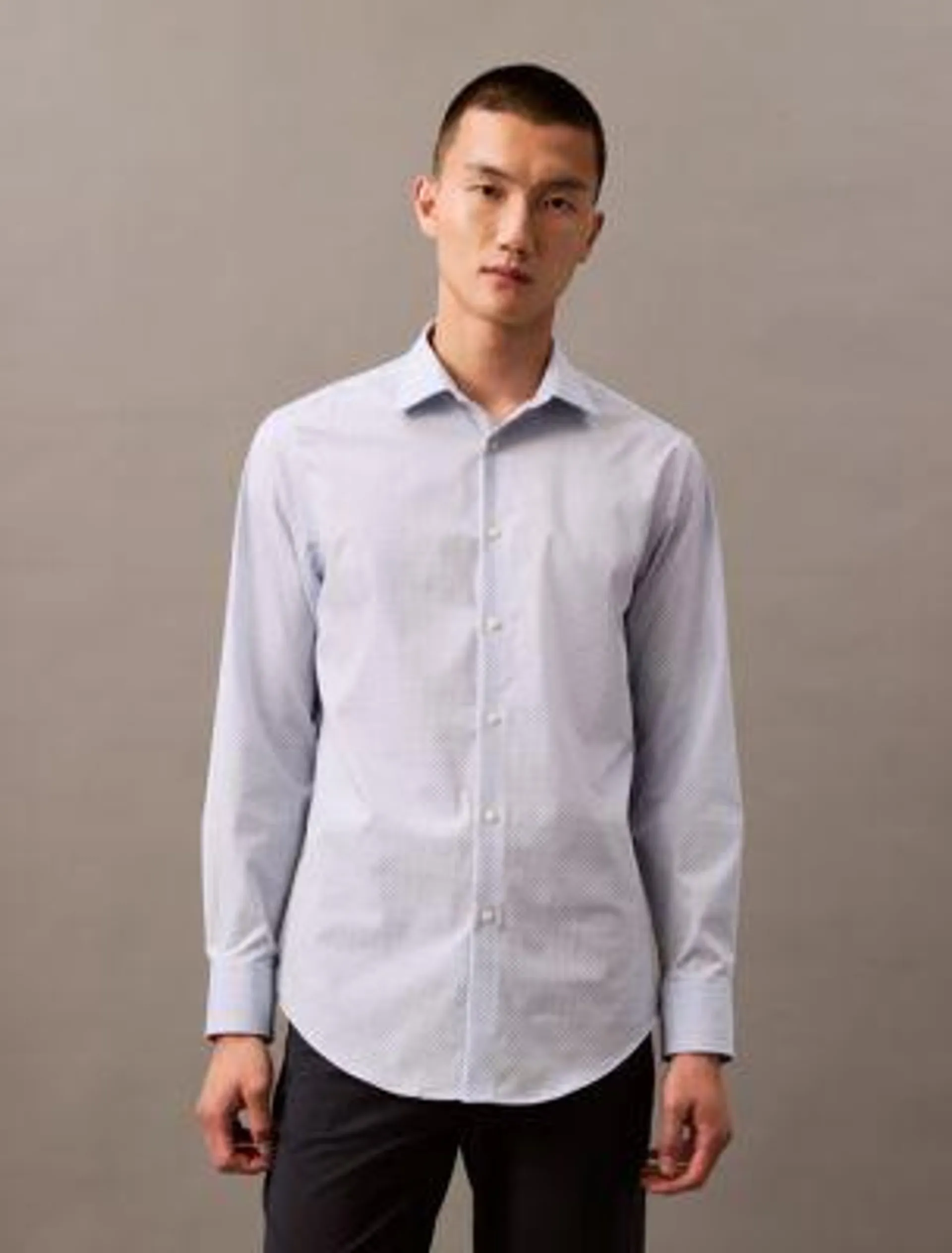 Refined Cotton Stretch Classic Button-Down Shirt