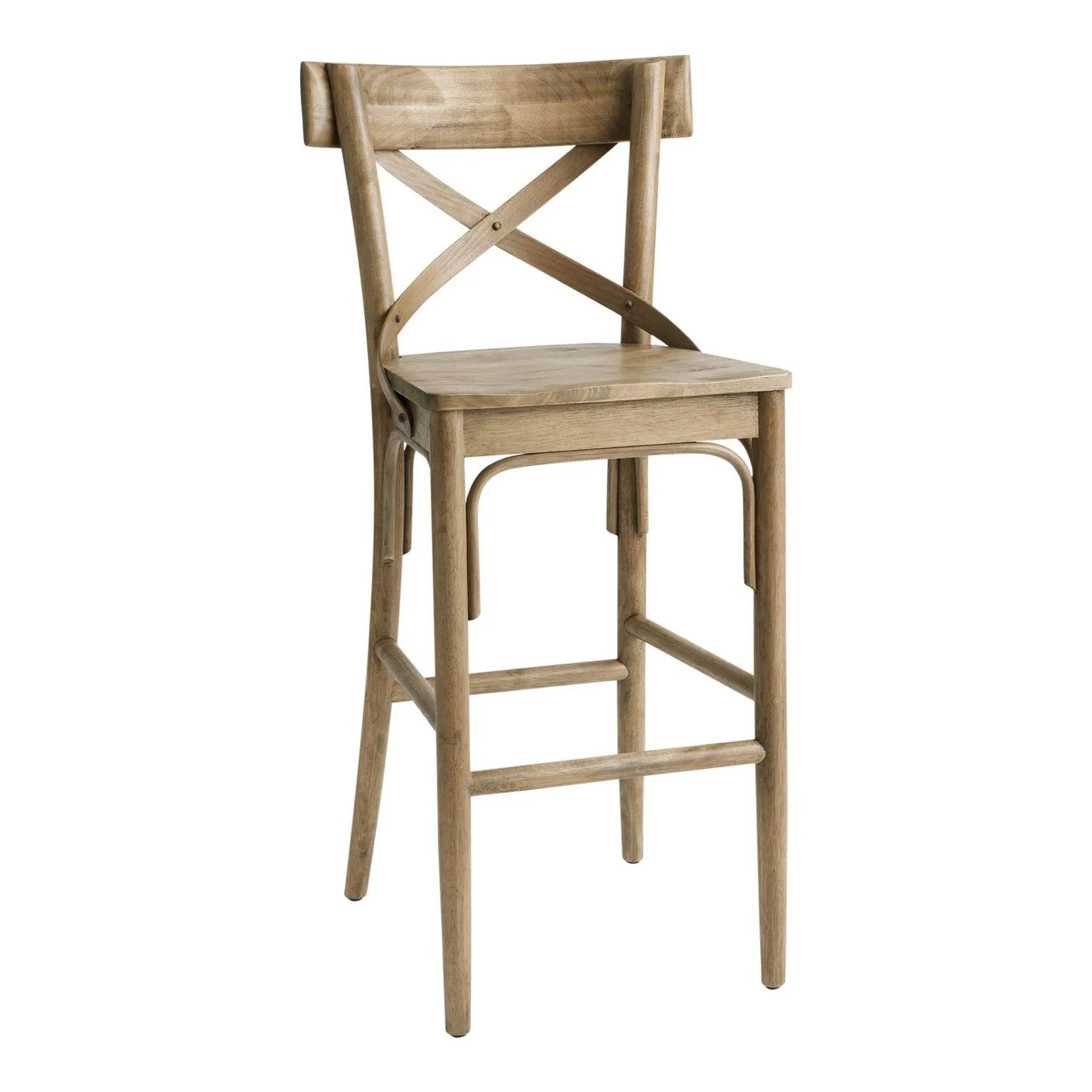 Bistro Distressed Wood Barstool