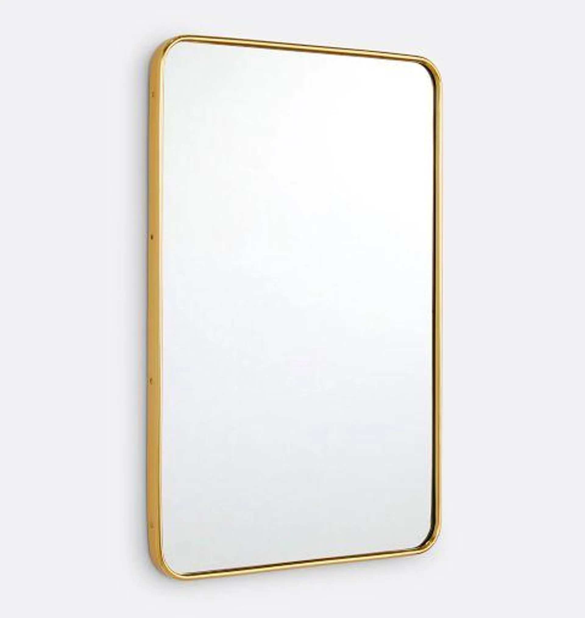 Rounded Rectangle Metal Framed Mirror