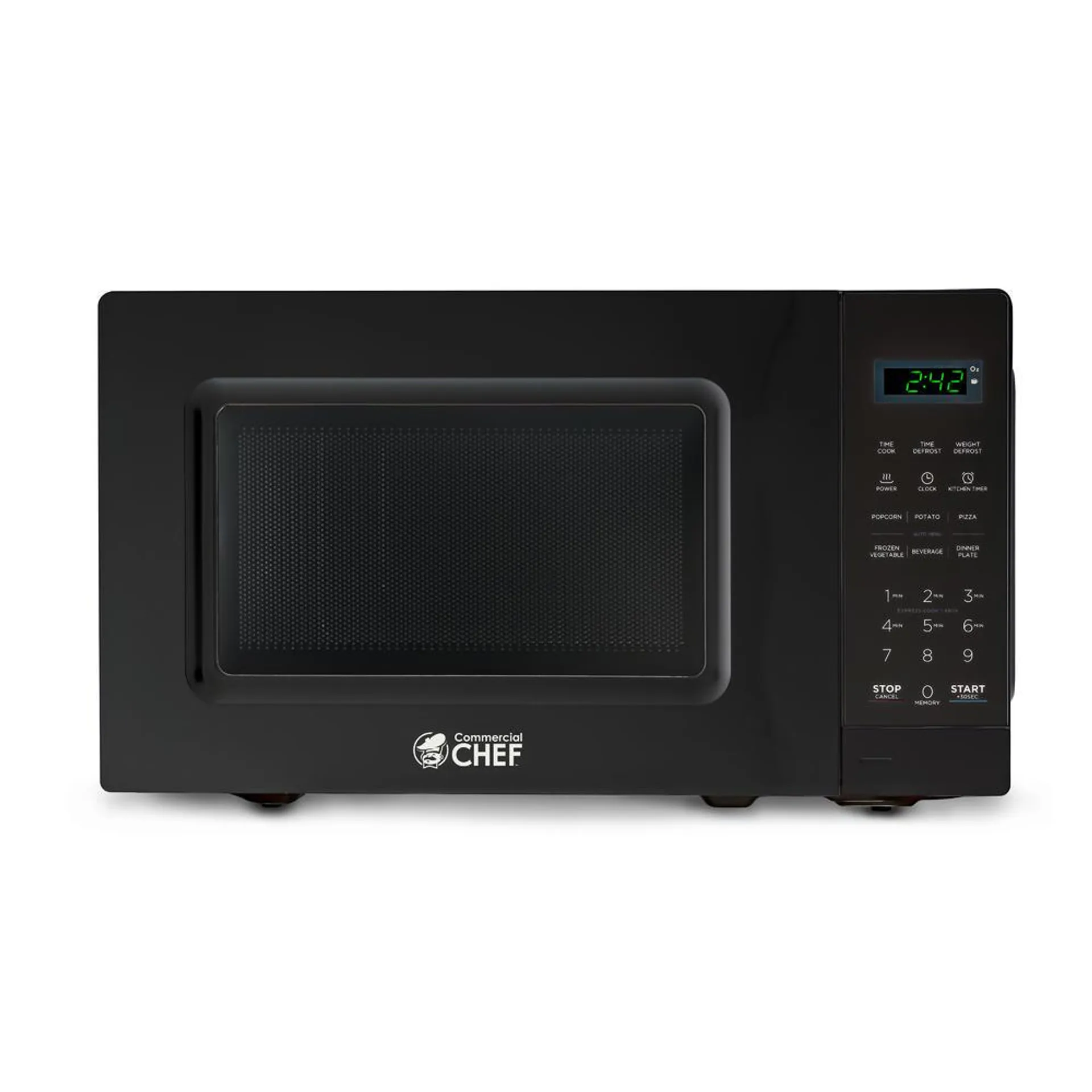 Commercial Chef 700W Countertop Microwave Oven, 0.7 Cu. Ft., Black, CHM7MB