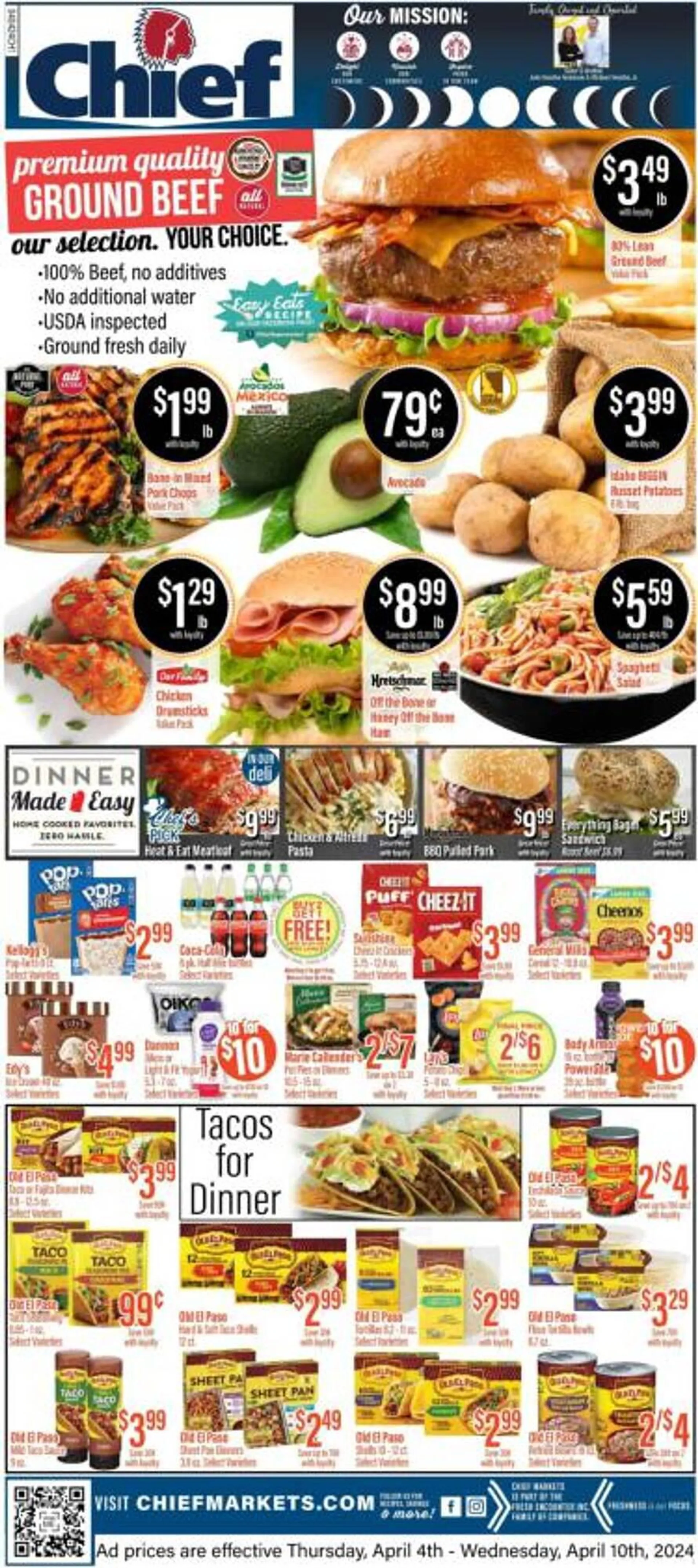 Weekly ad Chief Supermarket Weekly Ad from April 4 to April 10 2024 - Page 1