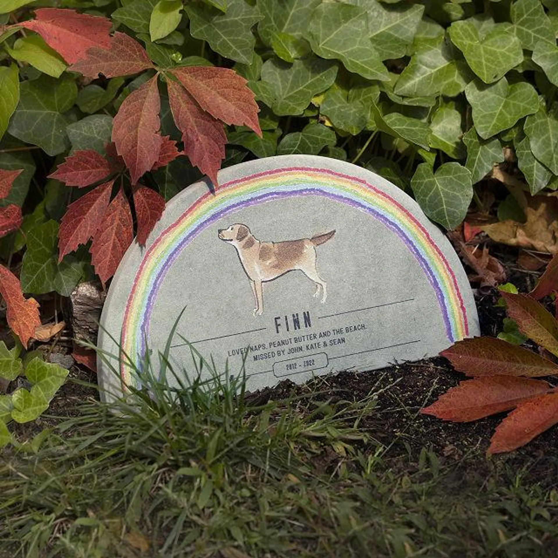 Rainbow Bridge Pet Memorial Garden Stone