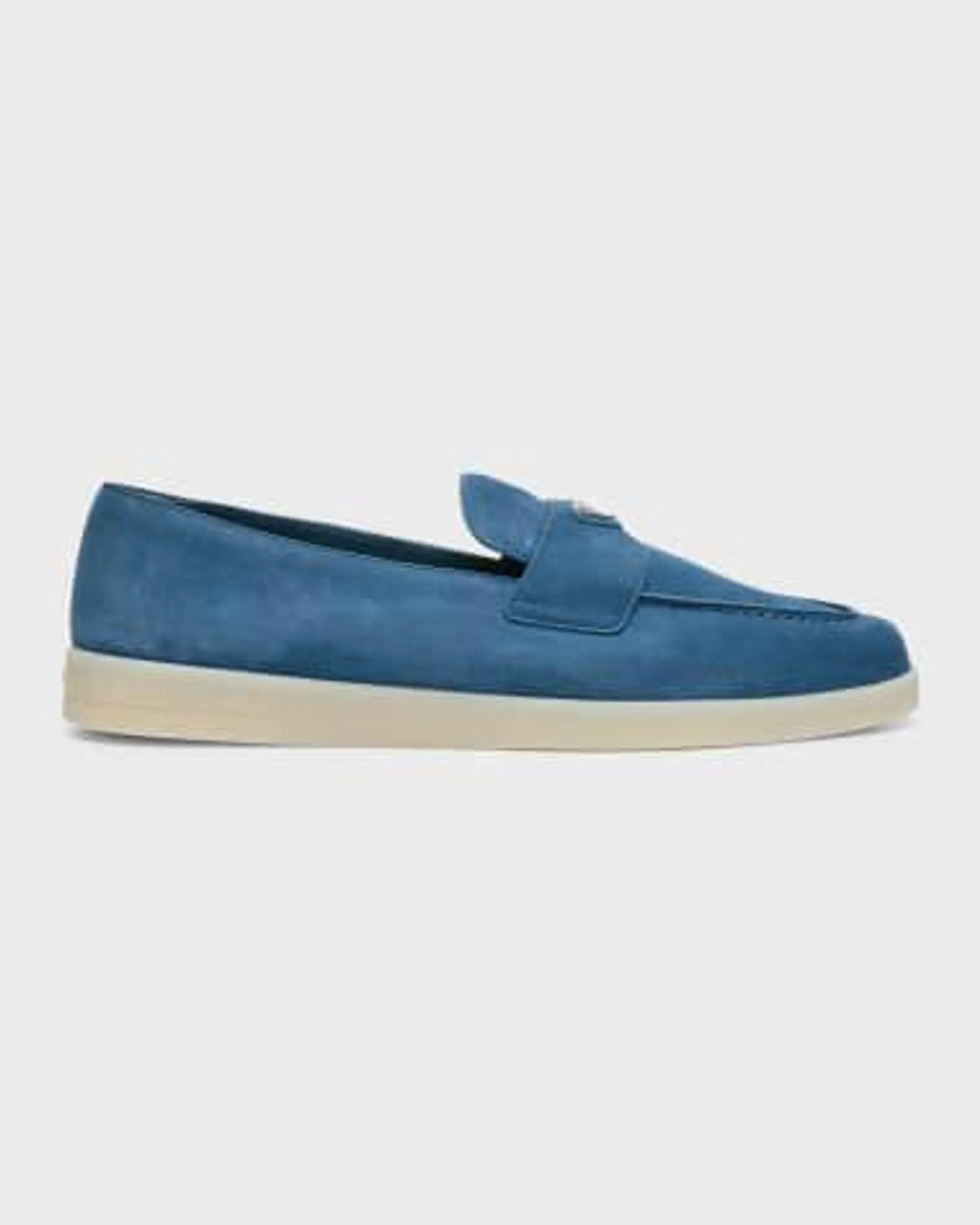 Men's Saint Tropez Triangle Logo Suede Loafers