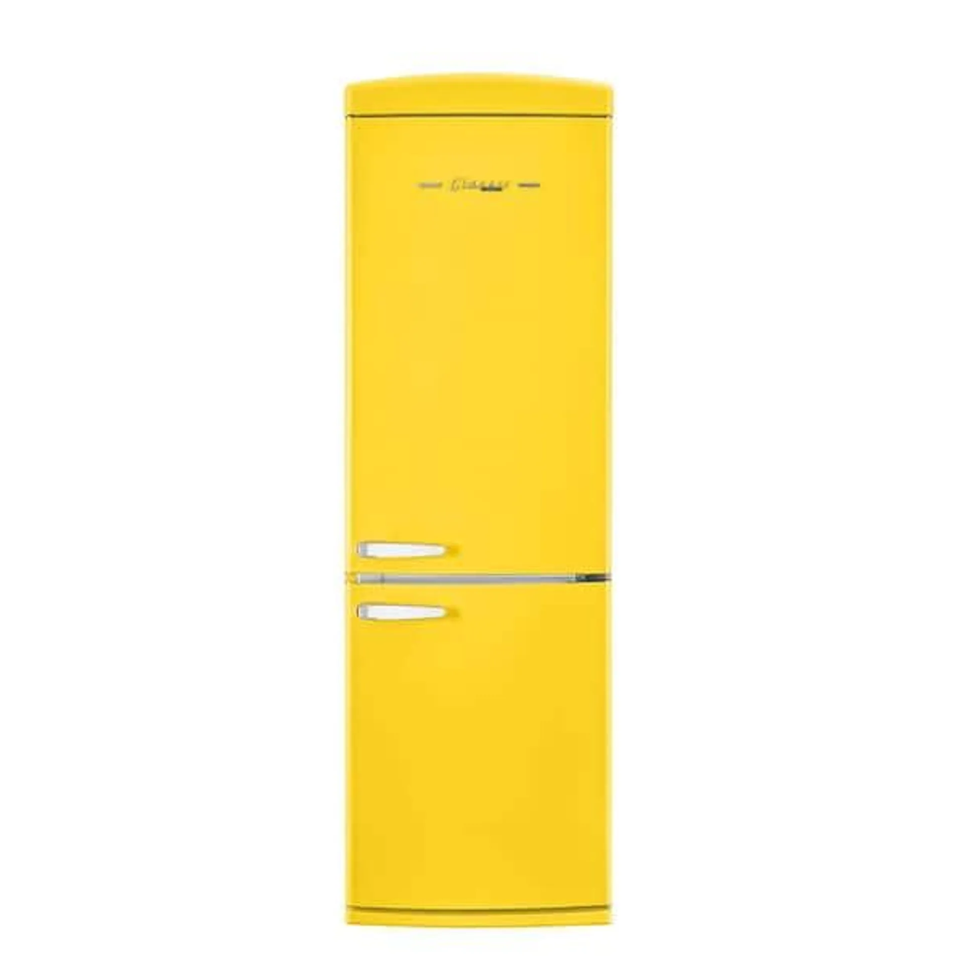 Classic Retro 23.8 in 11.7 cu. ft. Frost Free Retro Bottom Freezer Refrigerator in Canary Yellow, ENERGY STAR