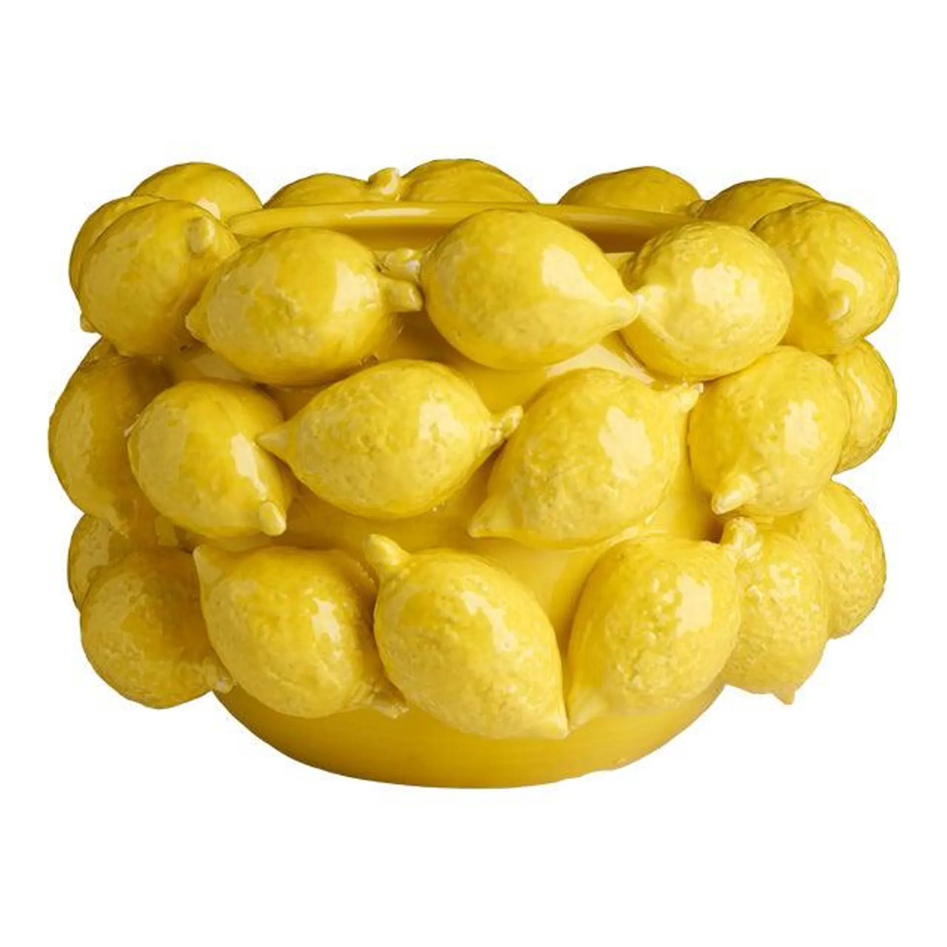 Ceramic Lemon Planter, Yellow