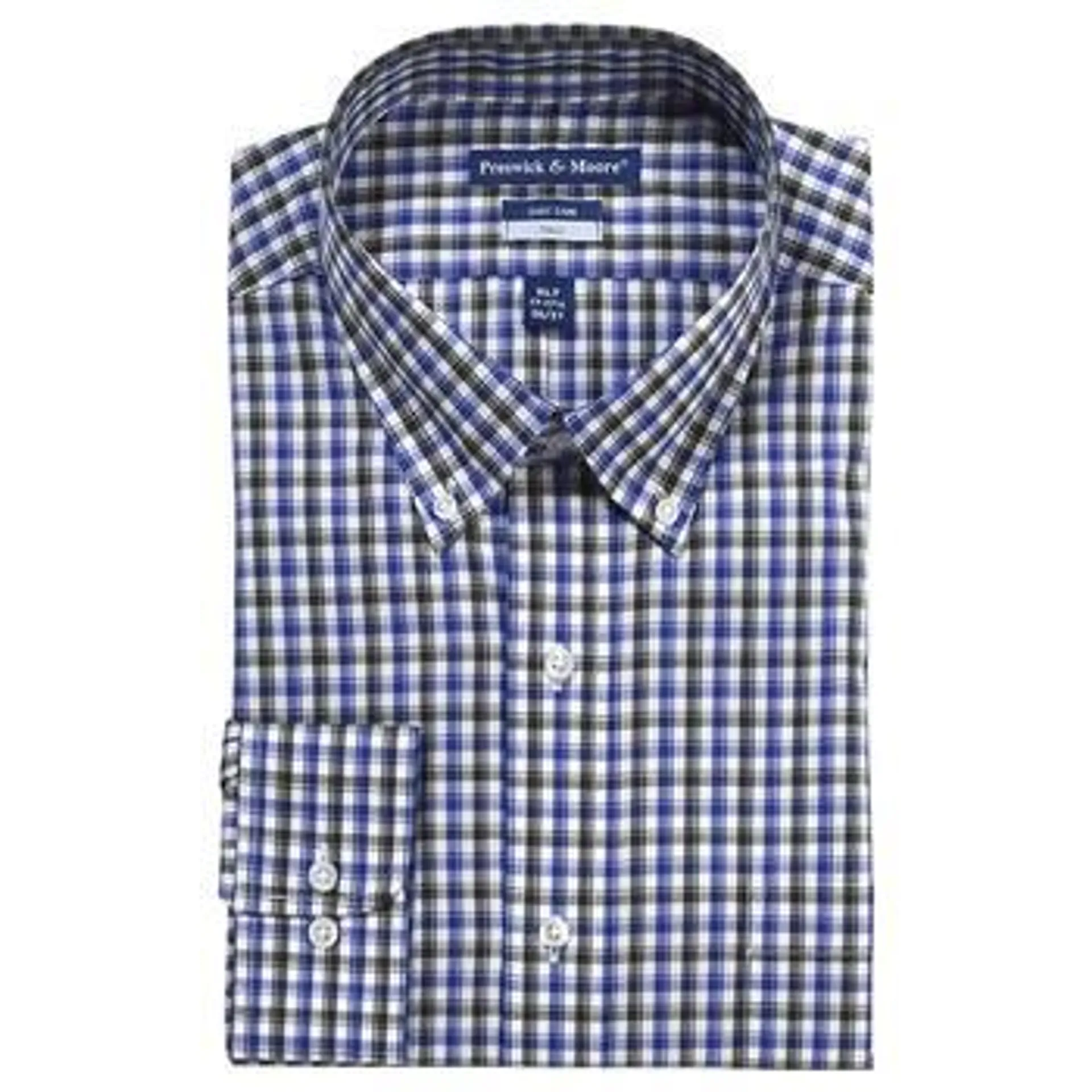 Mens Big & Tall Regular Fit Comfort Stretch Plaid Dress Shirt