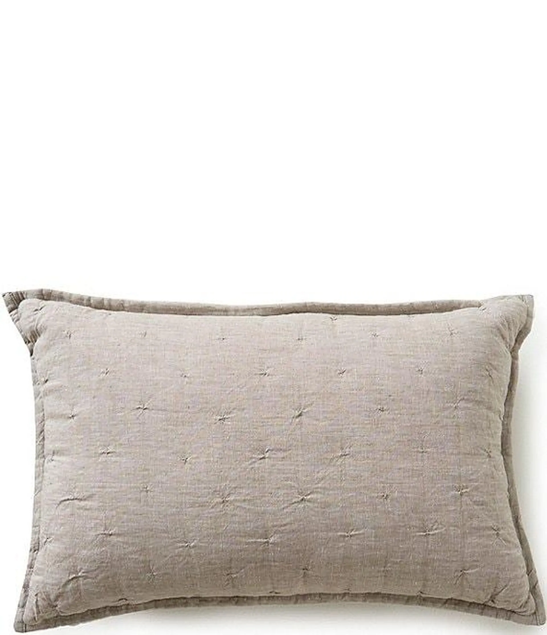 Heirloom Quilted Linen Breakfast Pillow