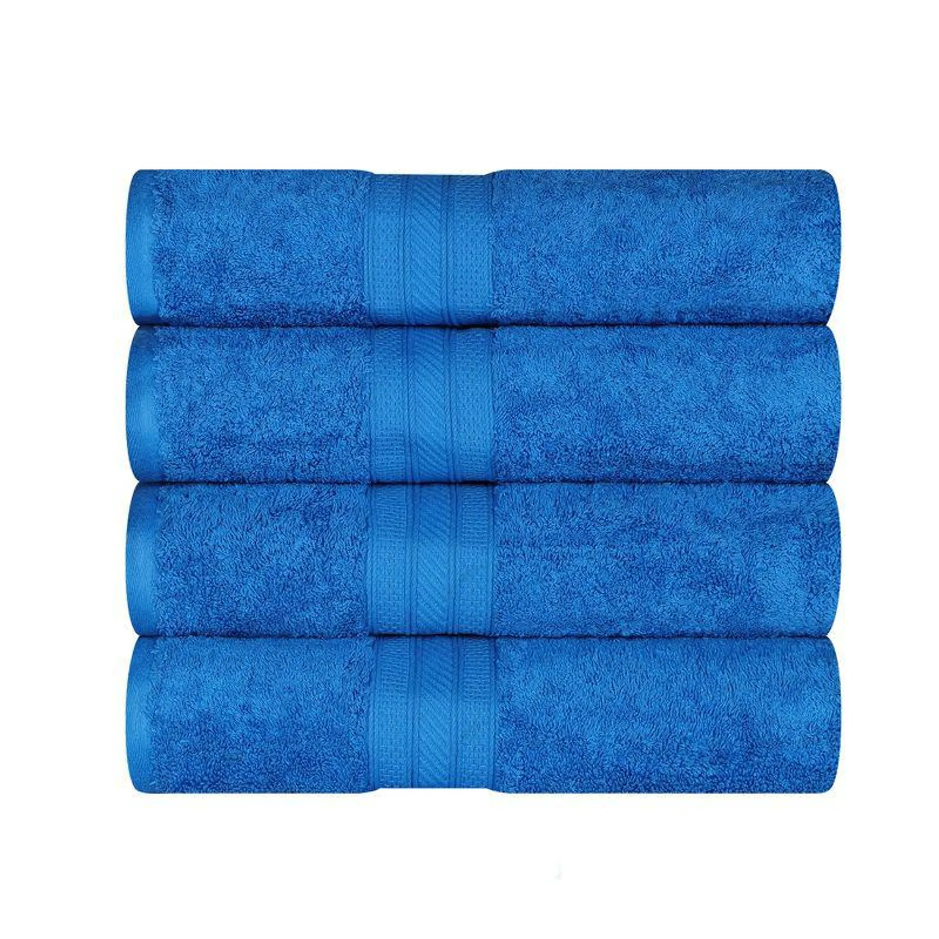 Cotton Solid Highly-Absorbent 4-Piece Bath Towel Set by Blue Nile Mills