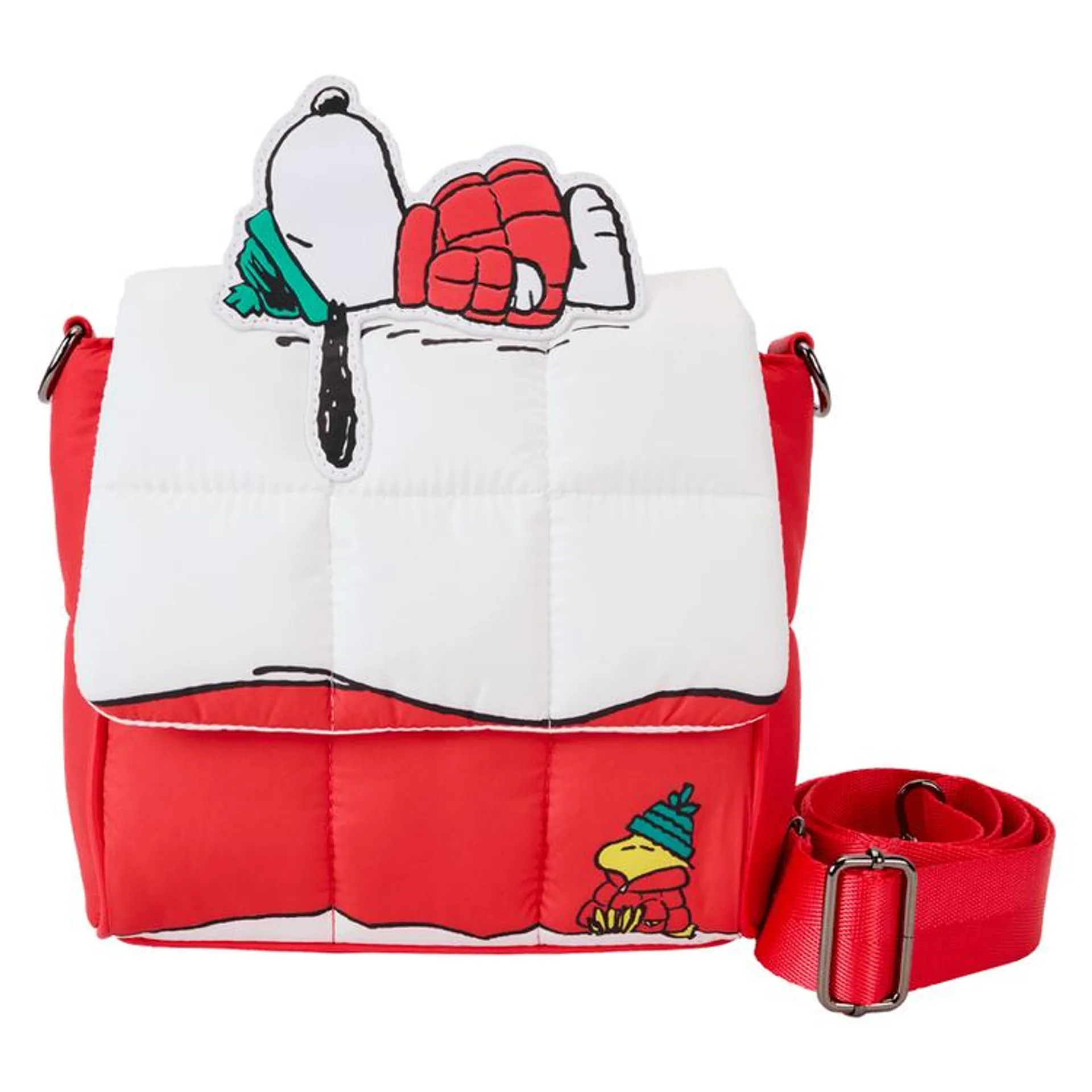 Peanuts Snoopy & Woodstock Snow Day Doghouse Crossbody Bag