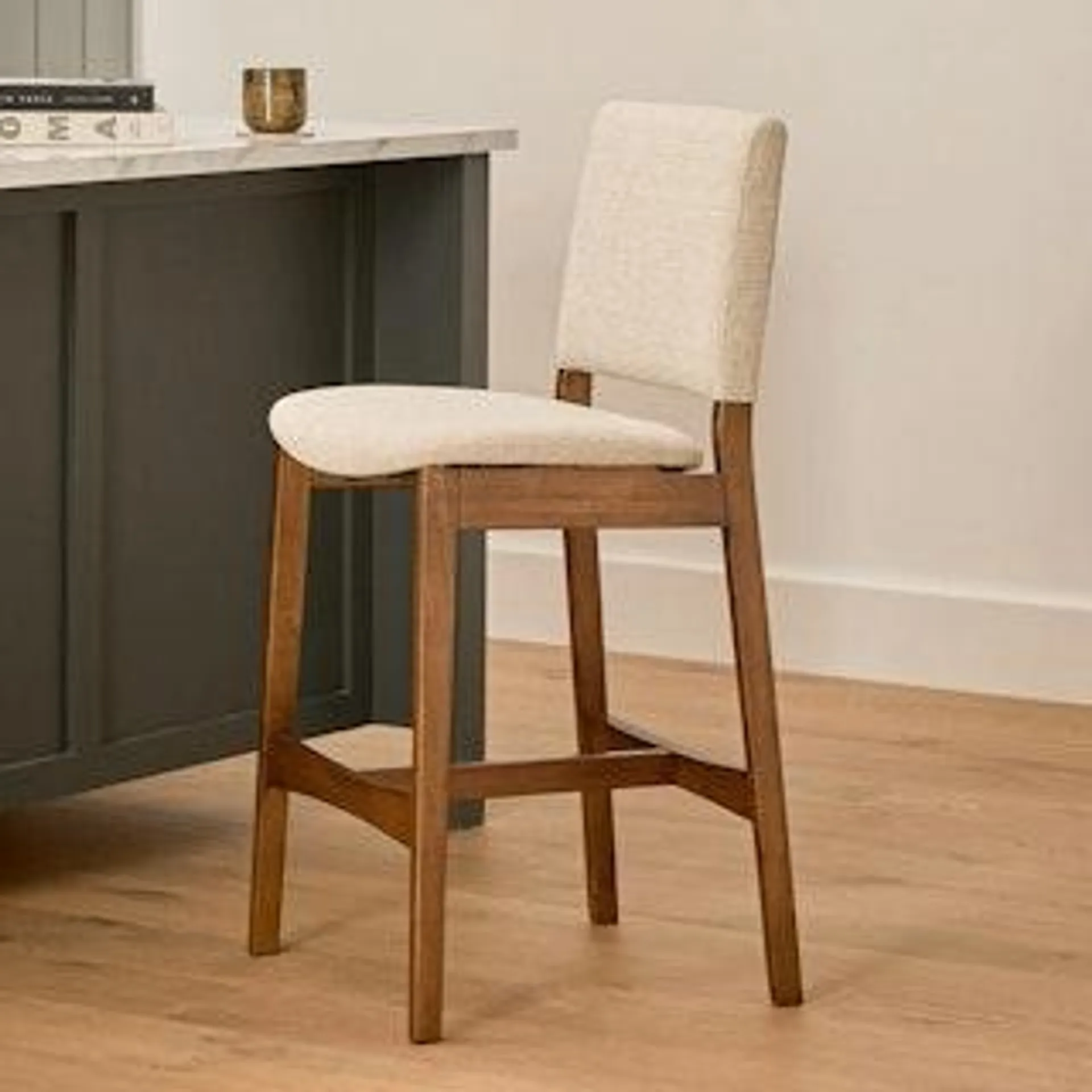 Nosh Counter Stool - Walnut and Chalk Gray