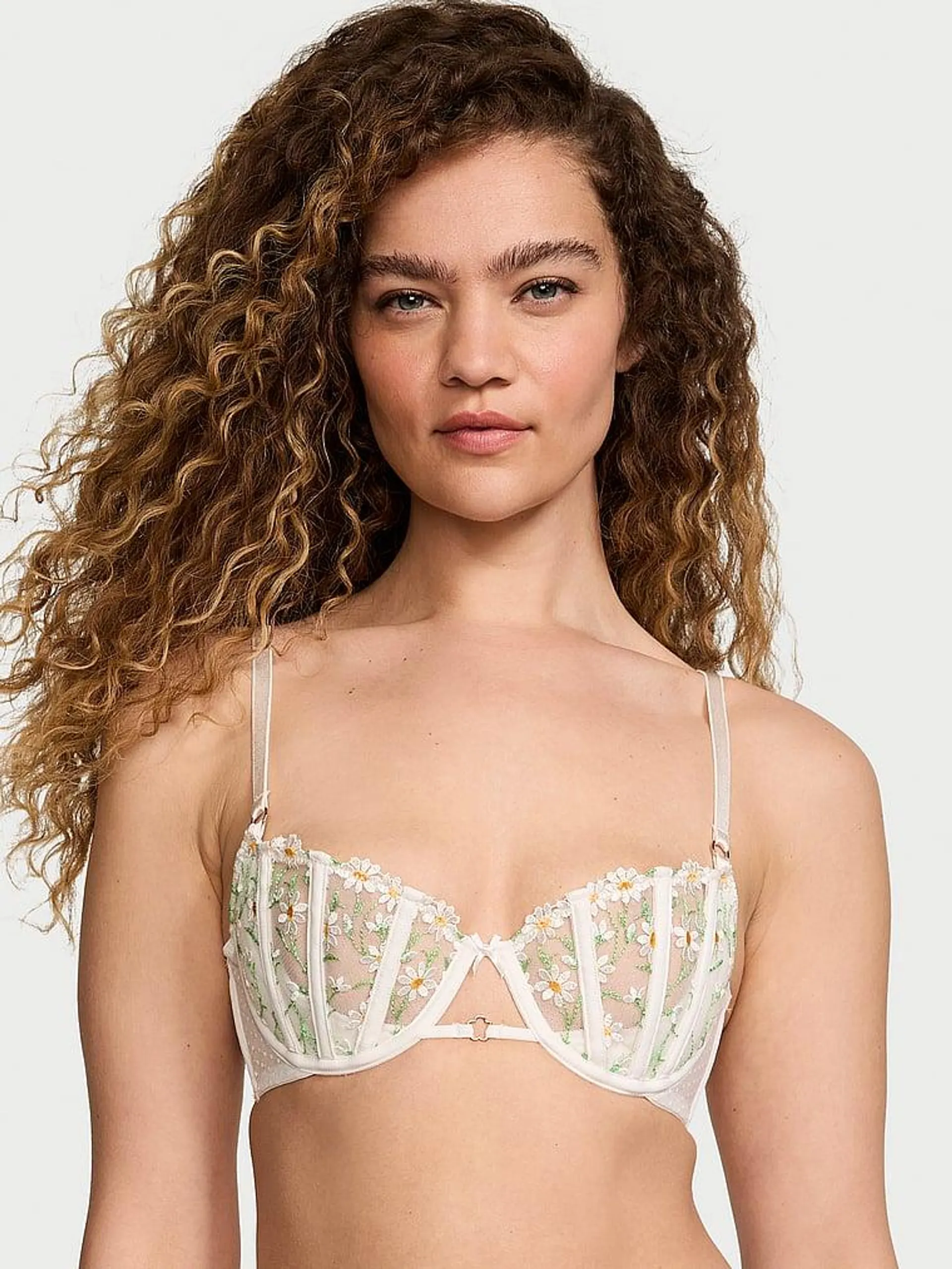 Wicked Unlined Daisy Chain Embroidery Balconette Bra