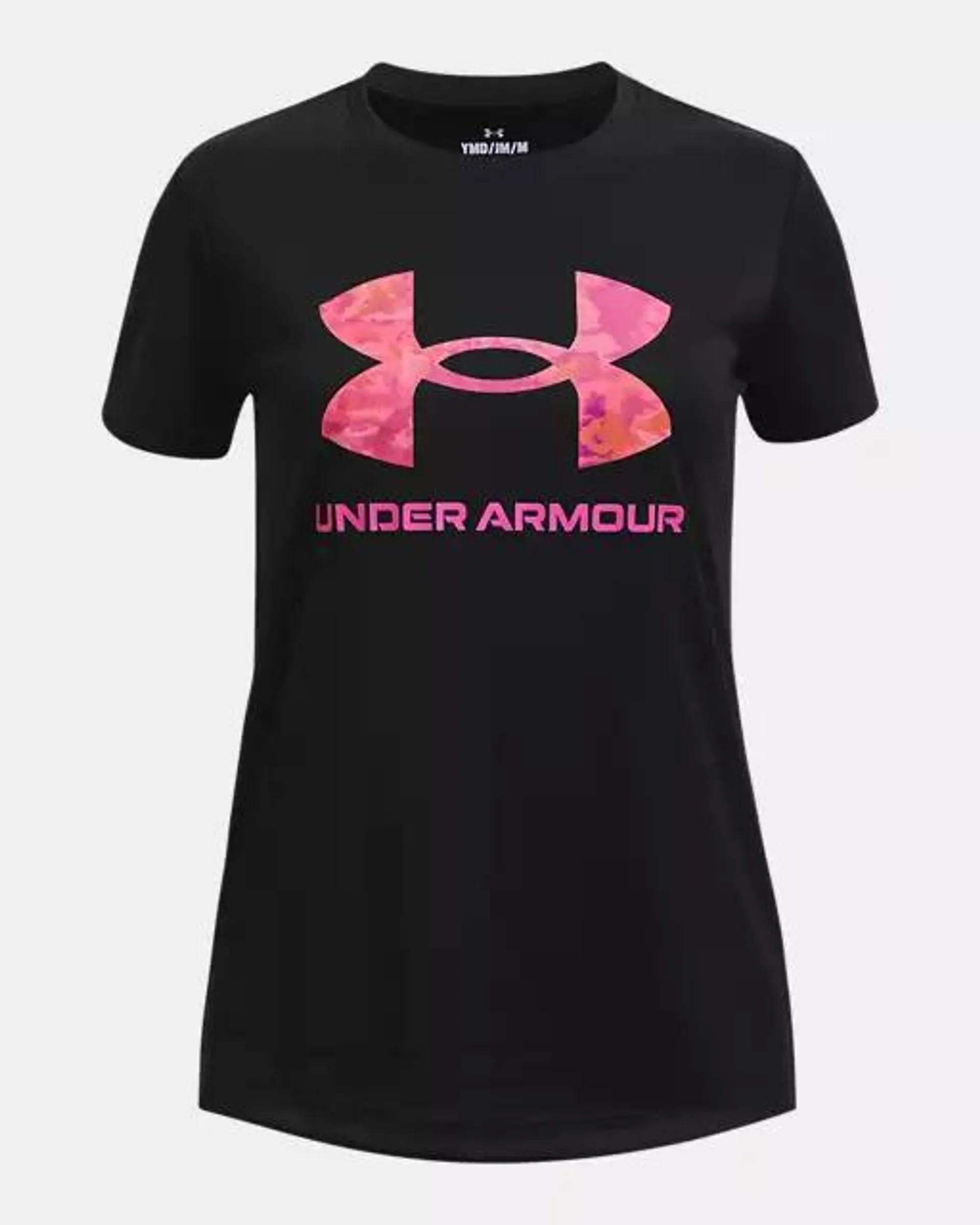 Girls' UA Tech™ Print Fill Big Logo Short Sleeve