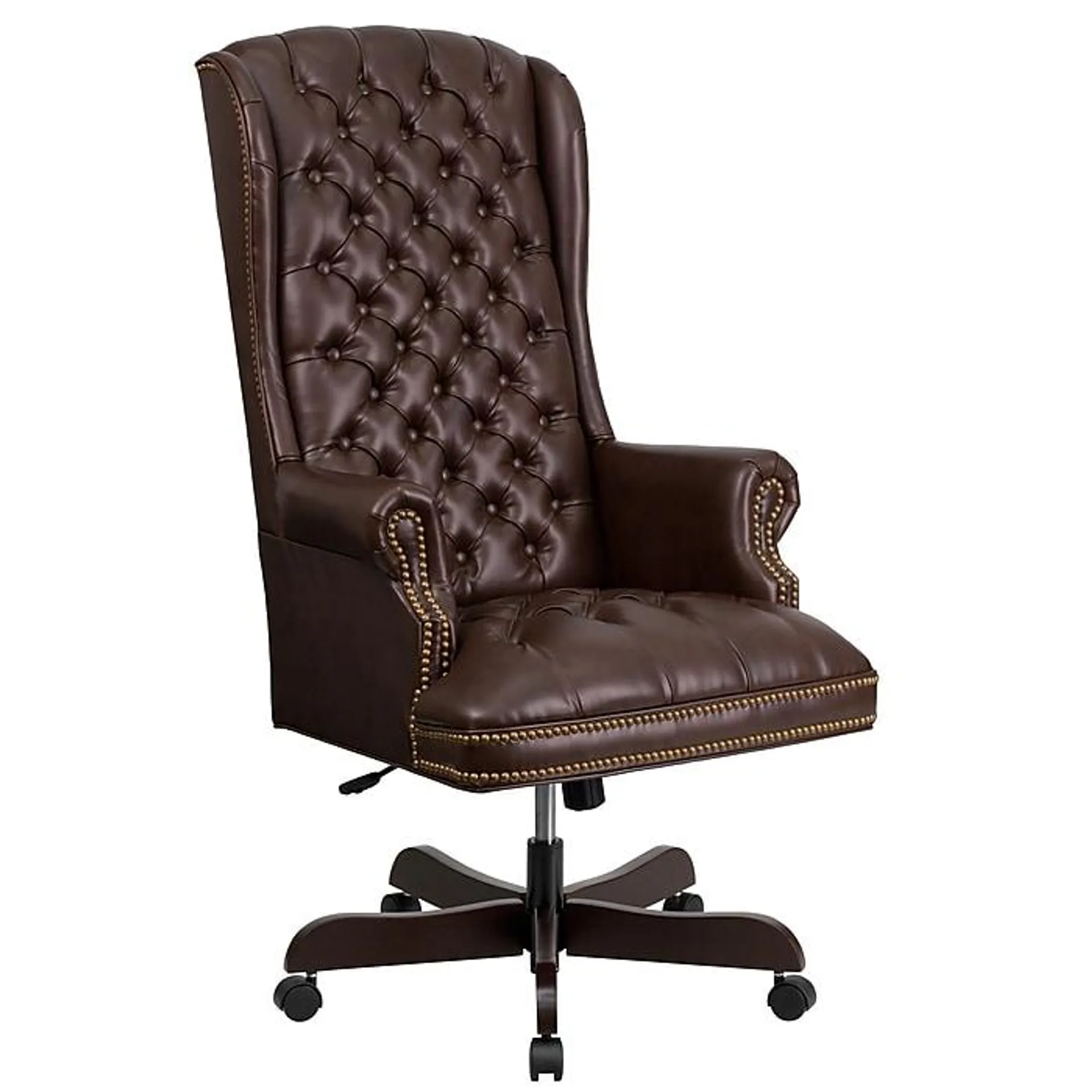 Flash Furniture Turner Ergonomic LeatherSoft Swivel High Back Fully Tufted Executive Office Chair,