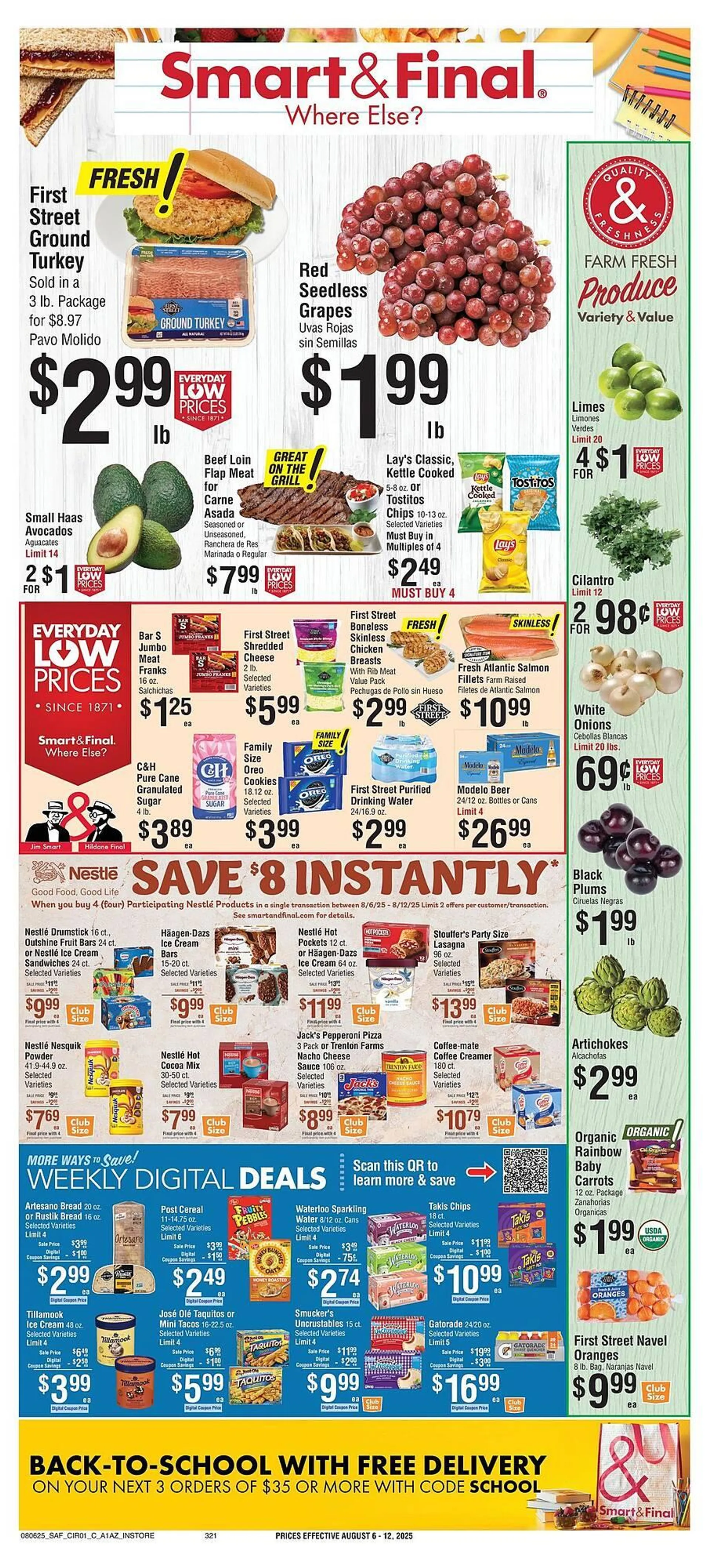 Weekly ad Smart & Final Weekly Ad from August 6 to August 12 2025 - Page 1