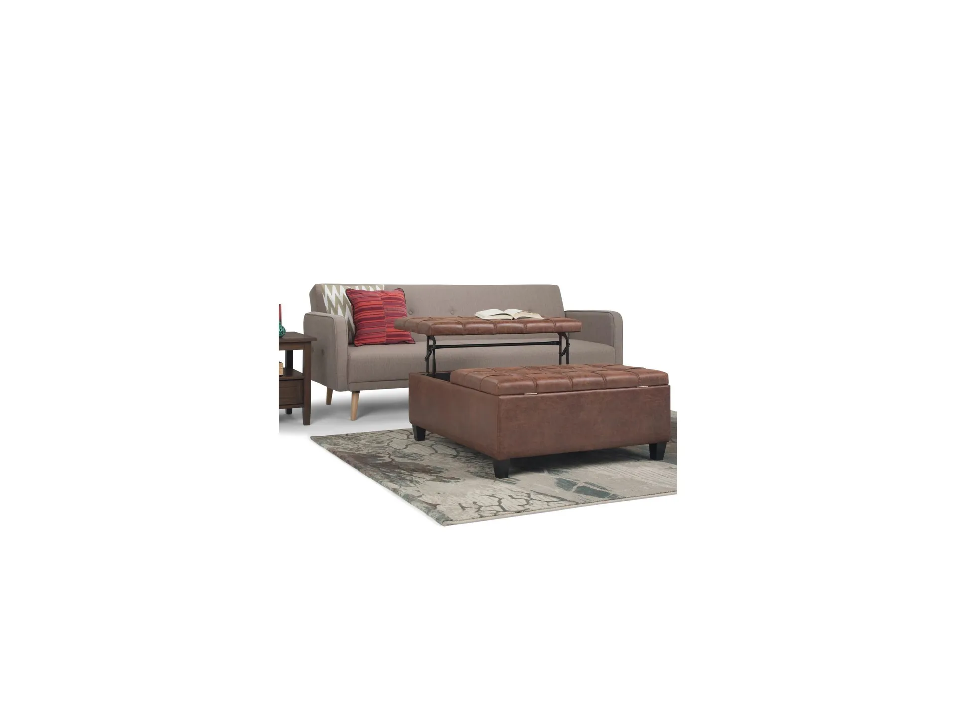 Harrison Square Coffee Table Ottoman with Storage