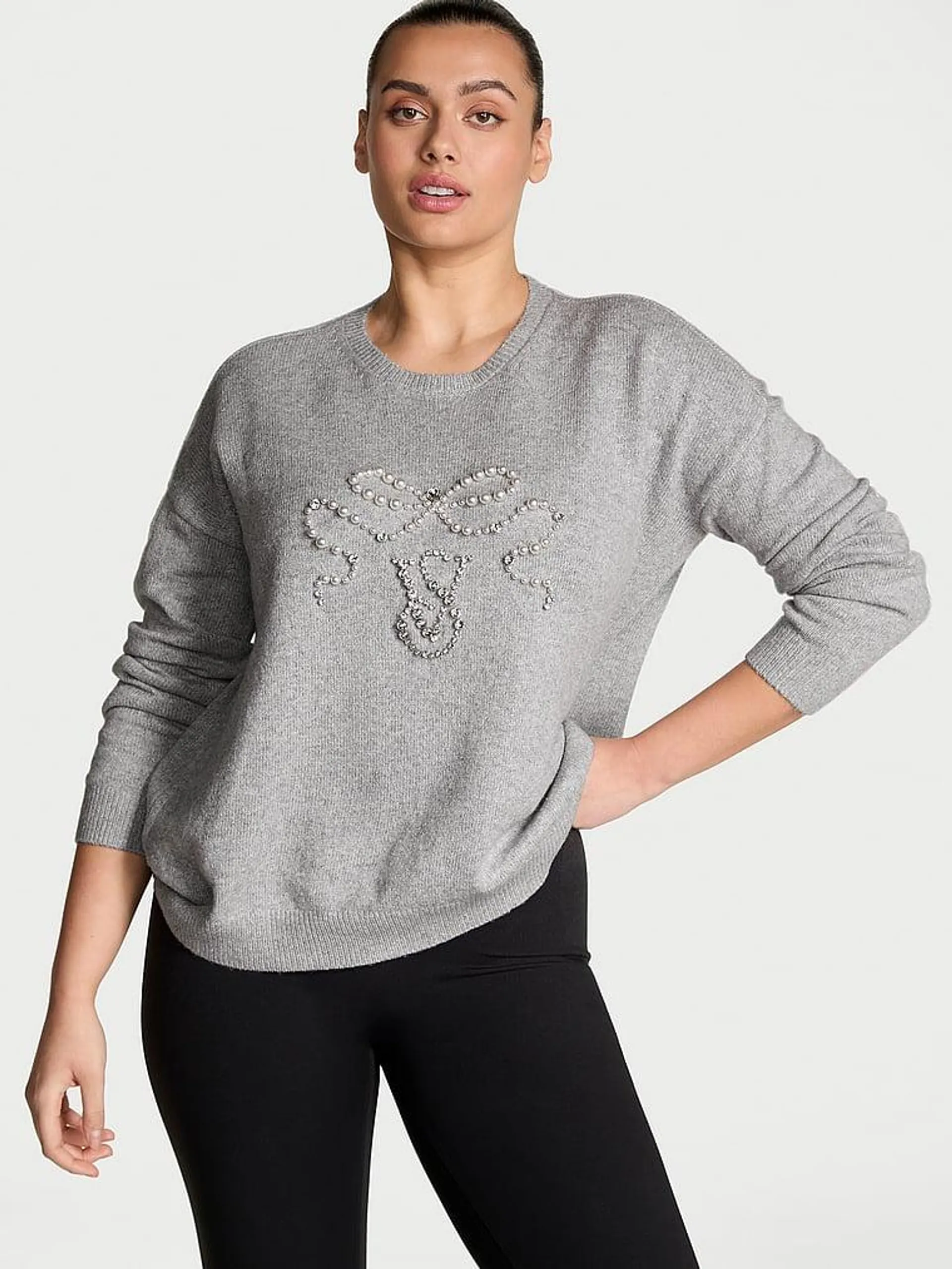 Embellished Crewneck Sweater