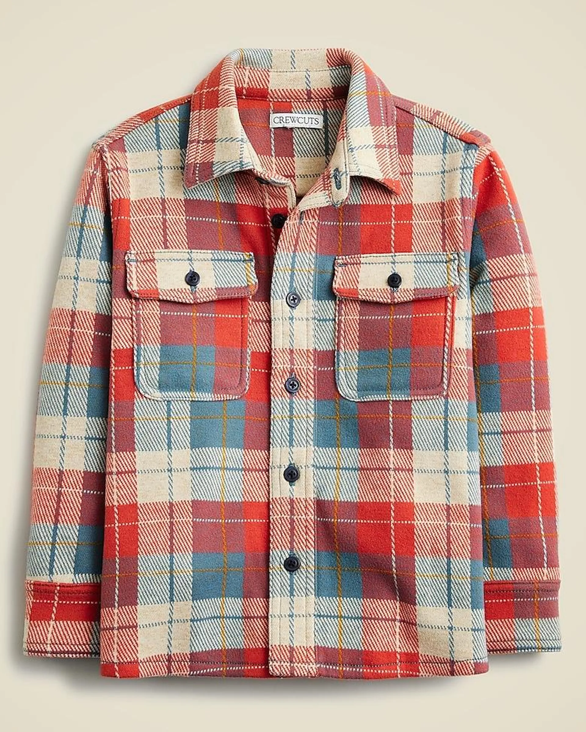 Kids' long-sleeve Seaboard soft-knit shirt in plaid