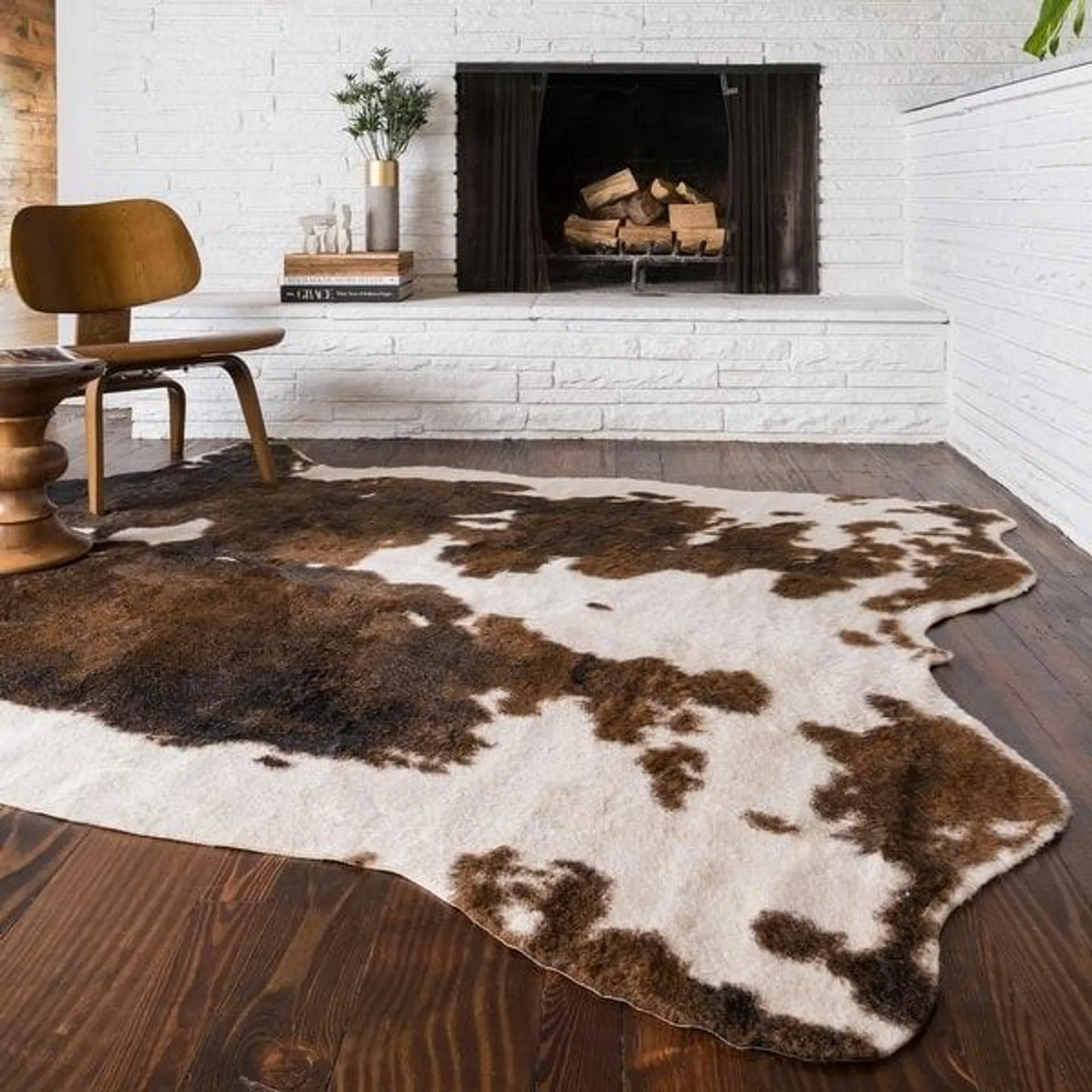 Alexander Home Yosemite Faux Cowhide Area Rug