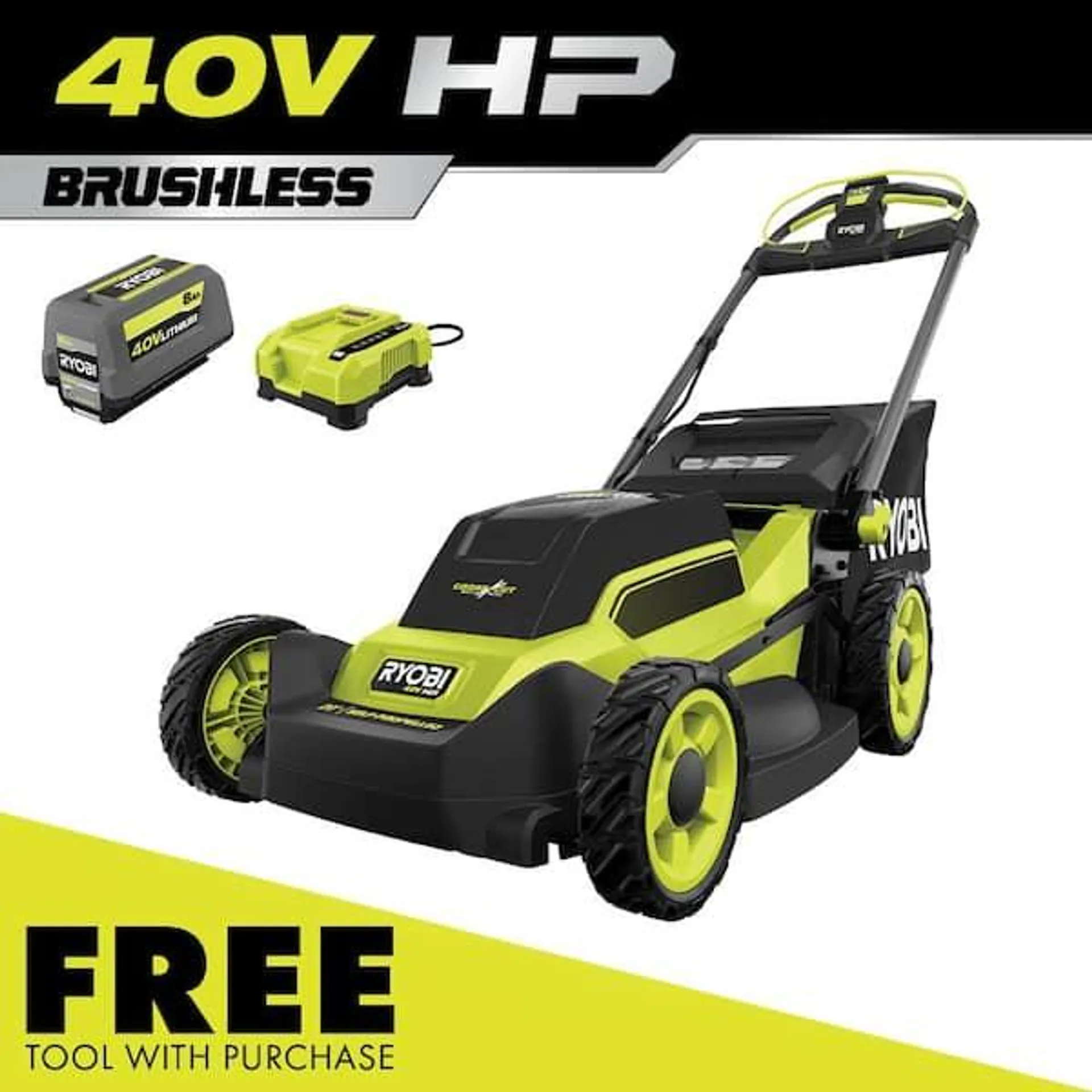 40V HP Brushless 20 in. Cordless Electric Battery Multi-Blade Walk Behind Self-Propelled Mower - 8.0Ah Battery & Charger